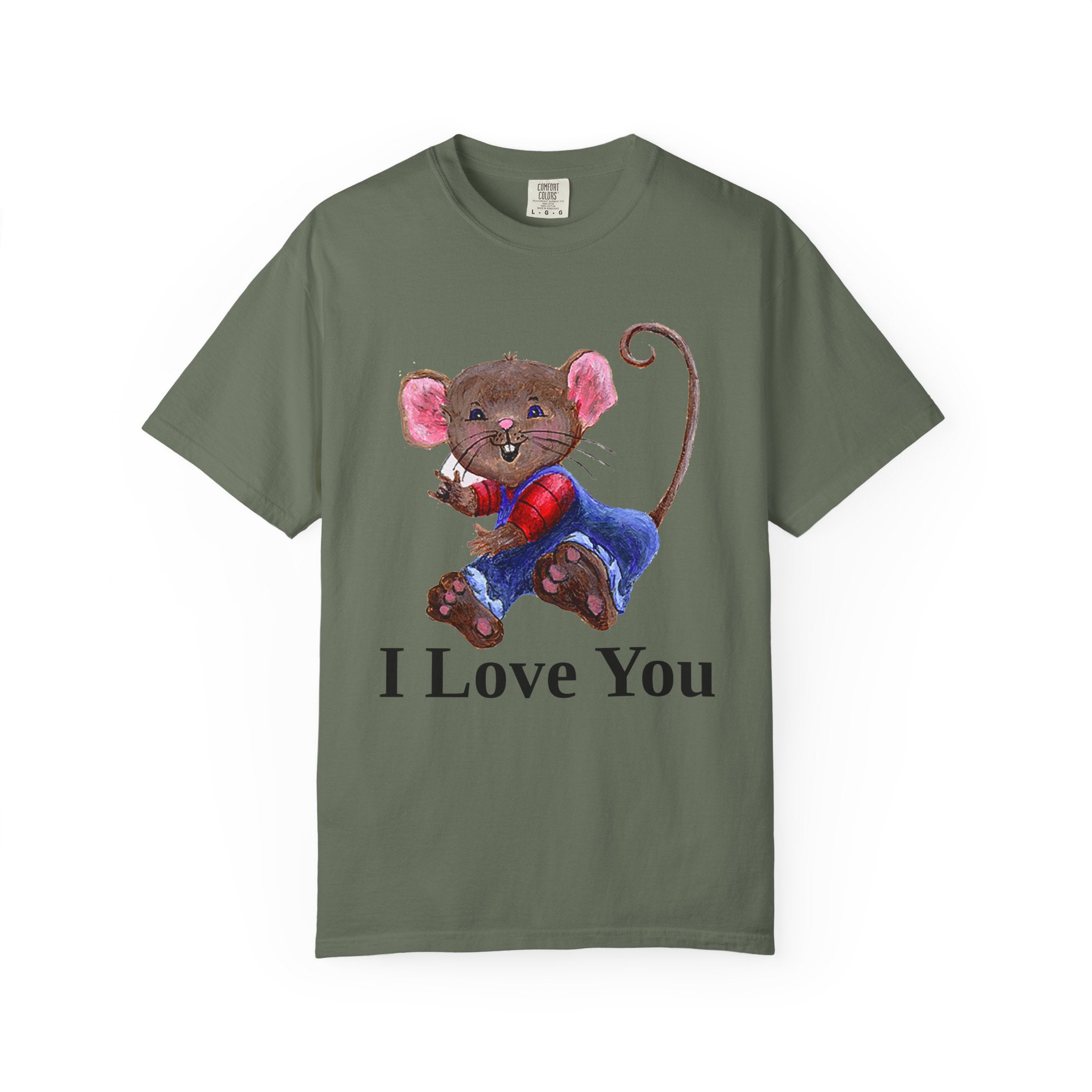 I Love You Mouse Version 2 Unisex T-shirt, Apparel, Clothing, Cute Mouse Tee, Christian Gift, Casual Top