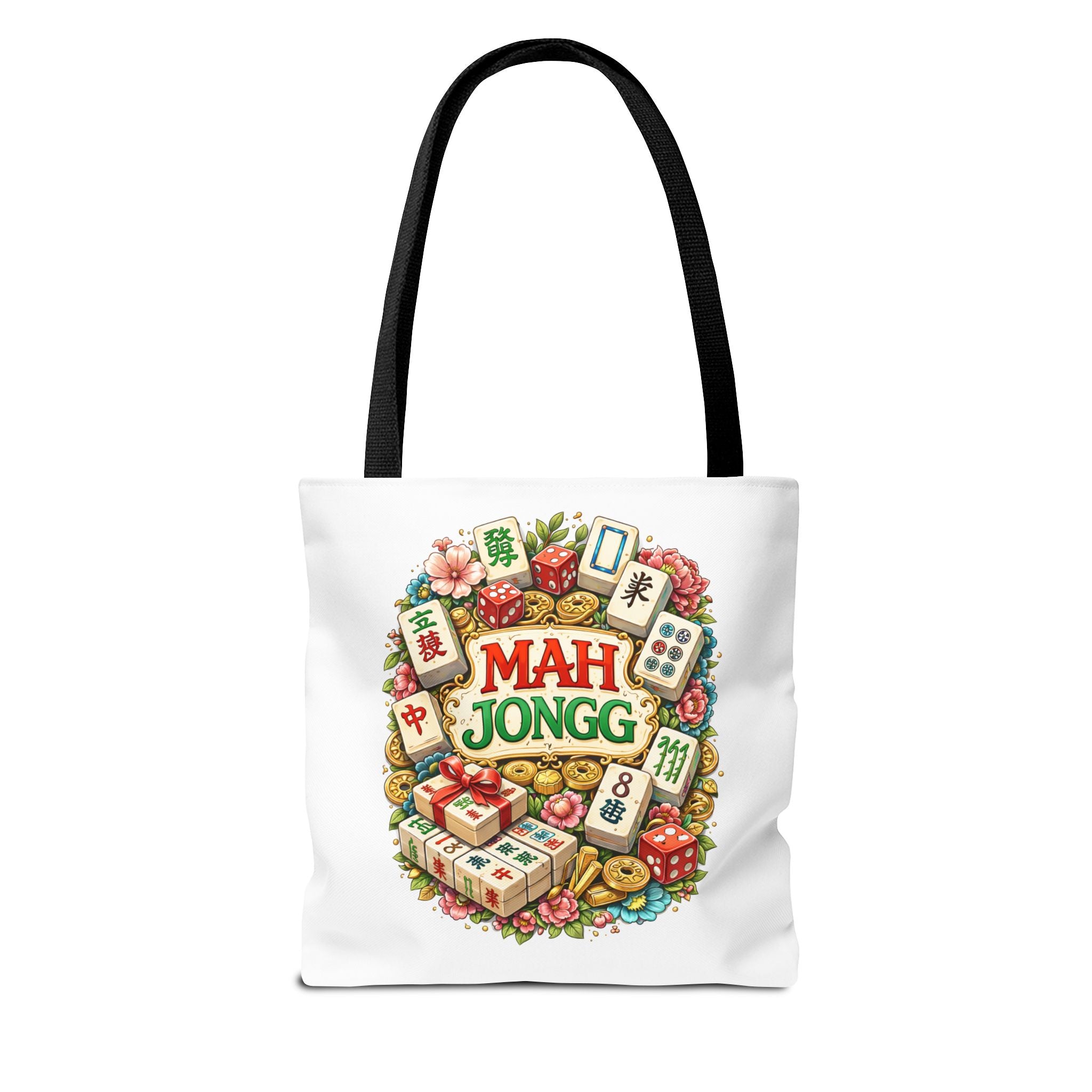 White American Mahjongg Tiles Tote Bag | All-Over Print Tote