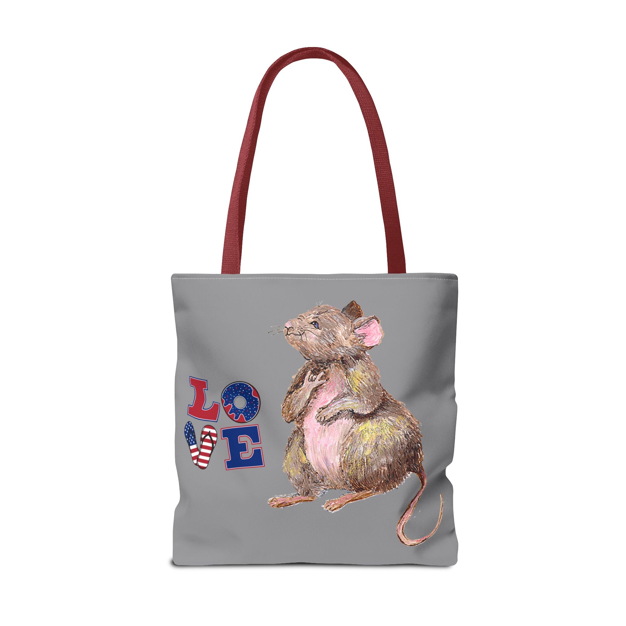 I Love You Mouse Patriotic LOVE Tote Bag | Mouse 1 | All-Over Print