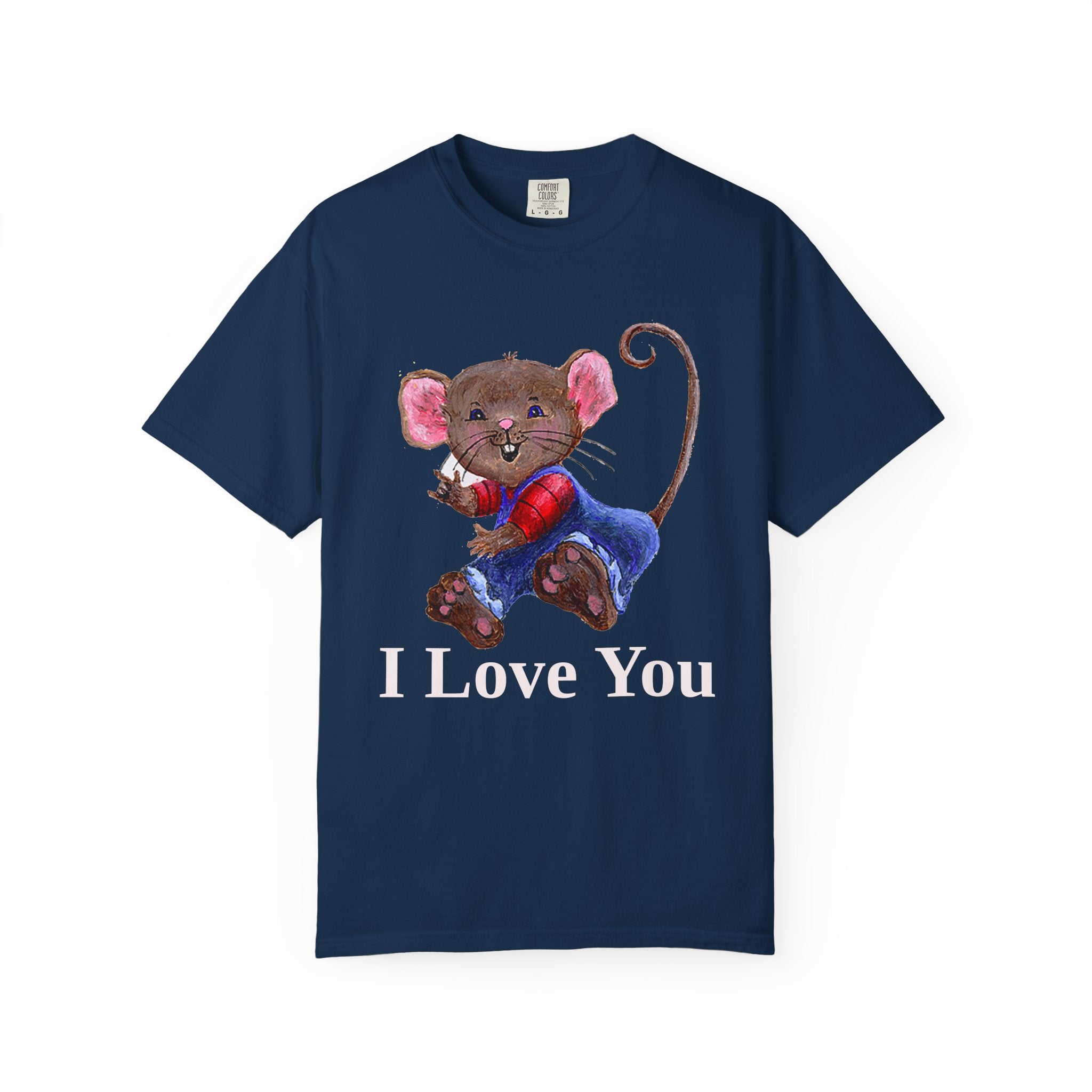 I Love You Mouse Version 2 Unisex T-shirt, Apparel, Clothing, Cute Mouse Tee, Christian Gift, Casual Top