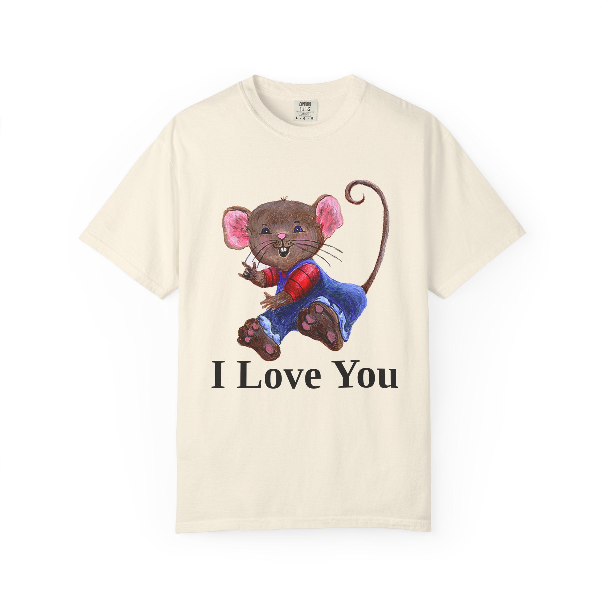 I Love You Mouse Version 2 Unisex T-shirt, Apparel, Clothing, Cute Mouse Tee, Christian Gift, Casual Top