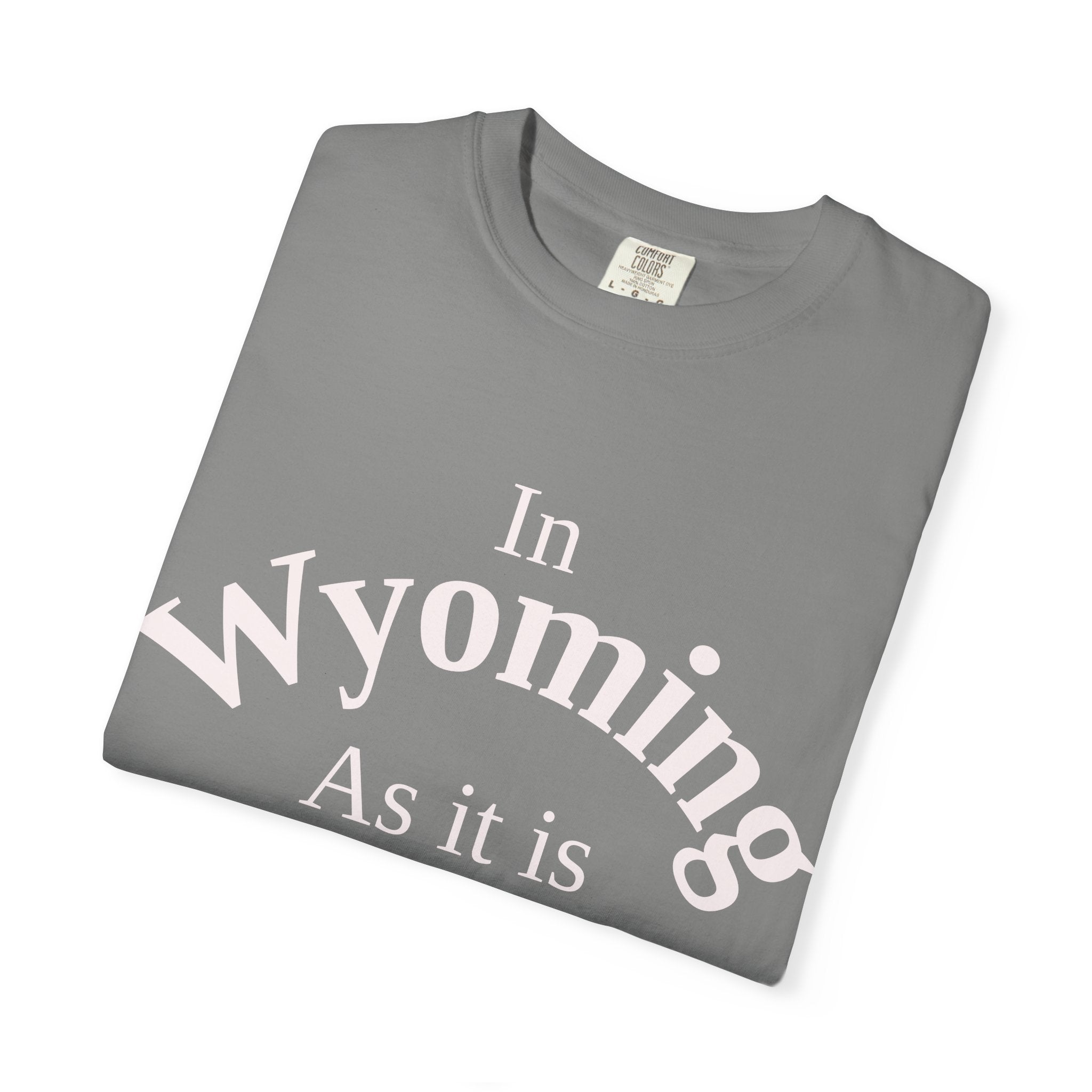 Wyoming Unisex T-Shirt, Matthew 6:10 Faith Apparel, Everyday Inspiration Tee, Home State Love Christian Clothing