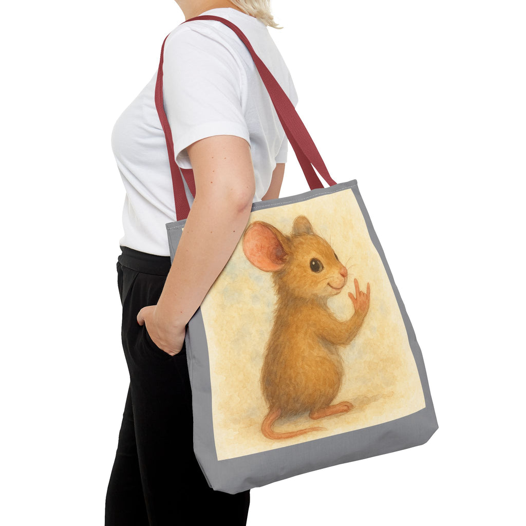 Tote Bag - Mouse 2 I Love You, Cute Animal Print, Carry-All Shoulder Bag, Reusable Shopping Tote, Gift for Animal Lovers