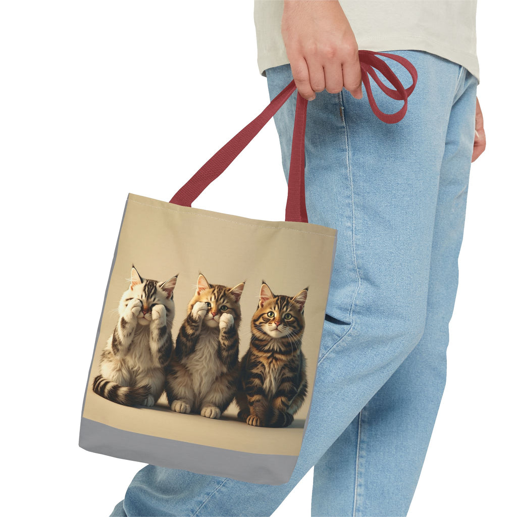 Tote Bag - Three Cats, Carry-All Shoulder Bag, Reusable Shopping Tote, Gift for Animal Lovers