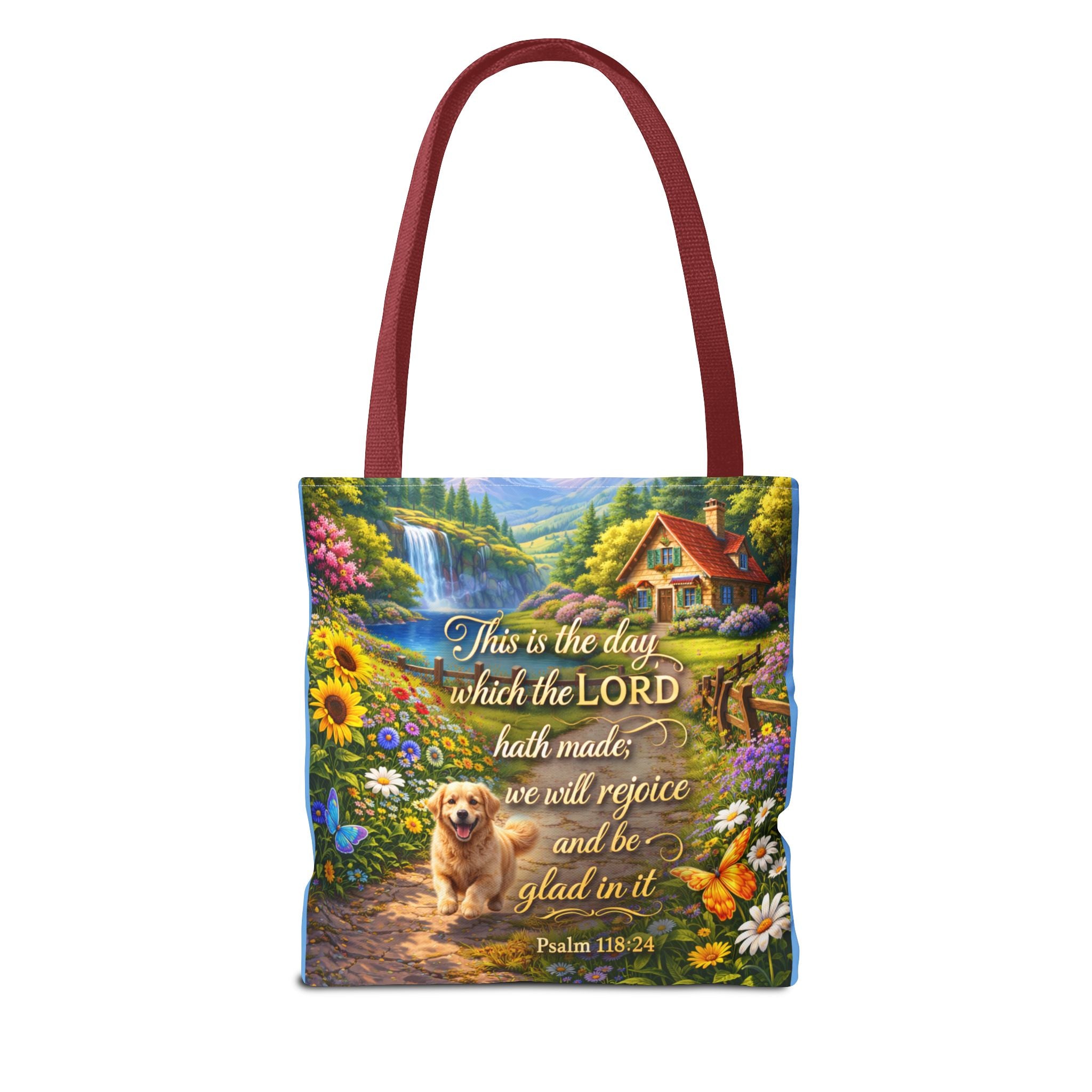 This Is The Day Which The Lord Hath Made | Christian Tote Bag | Scripture Canvas Tote