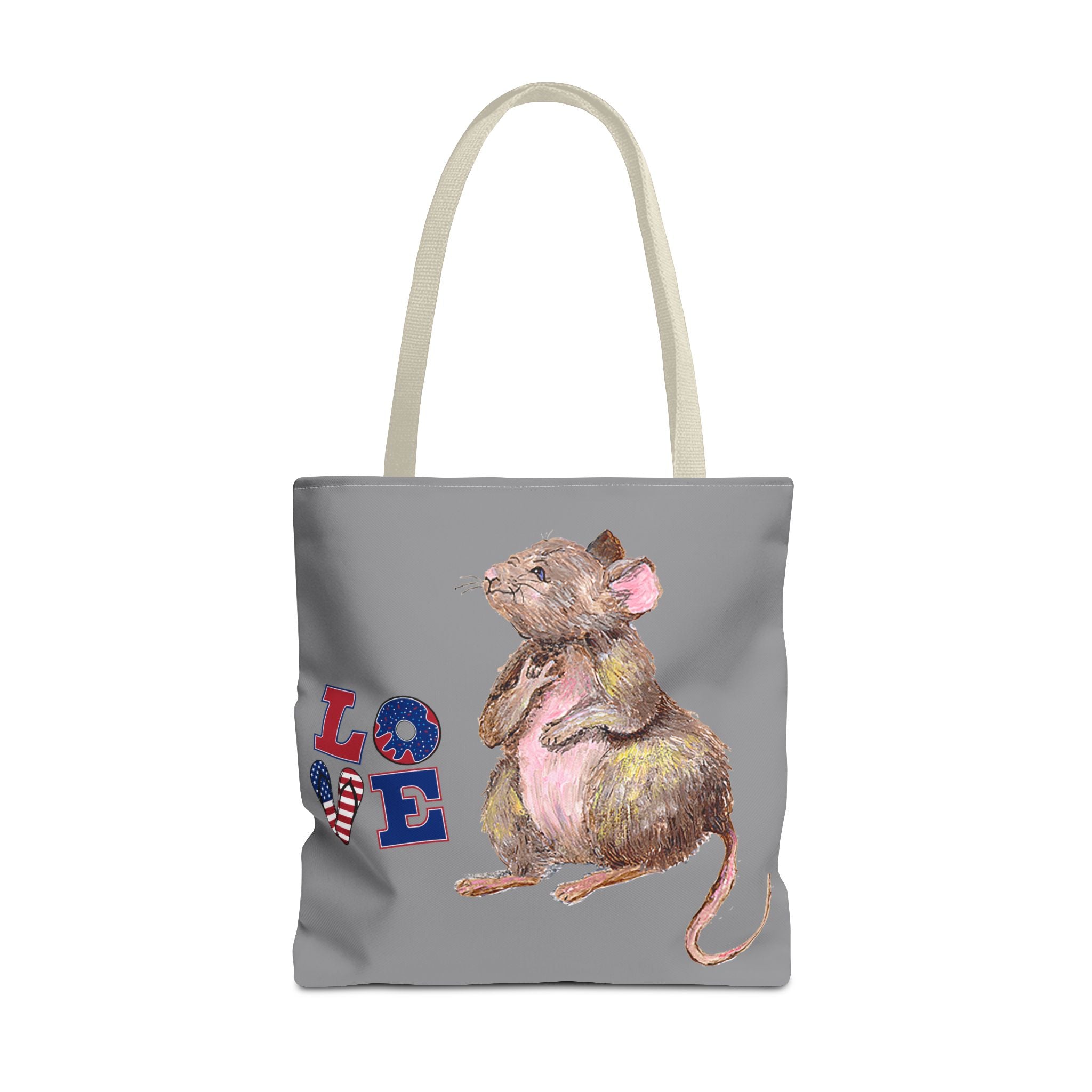I Love You Mouse Patriotic LOVE Tote Bag | Mouse 1 | All-Over Print