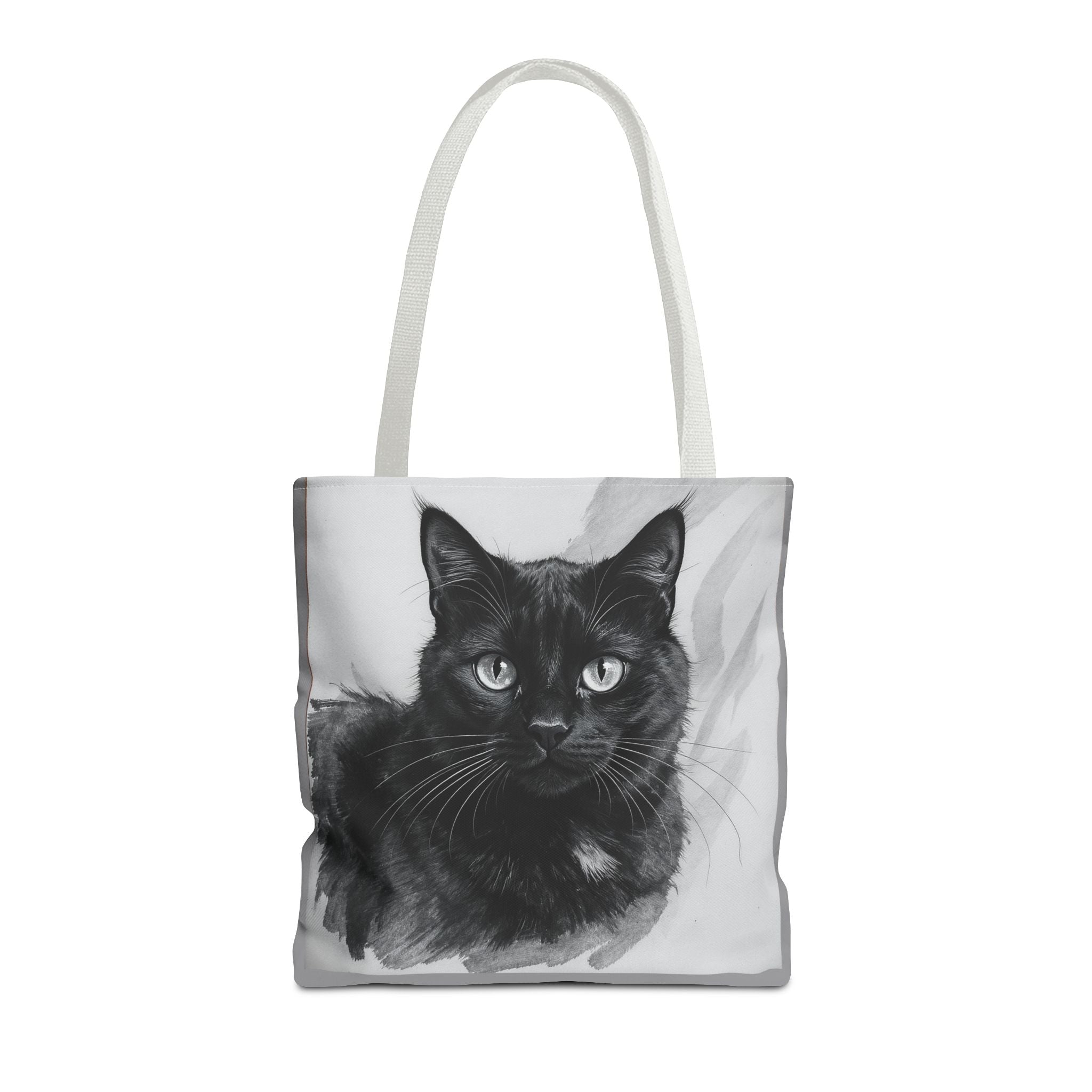 Tote Bag - Charcoal Cat, Carry-All Shoulder Bag, Reusable Shopping Tote, Gift for Animal Lovers