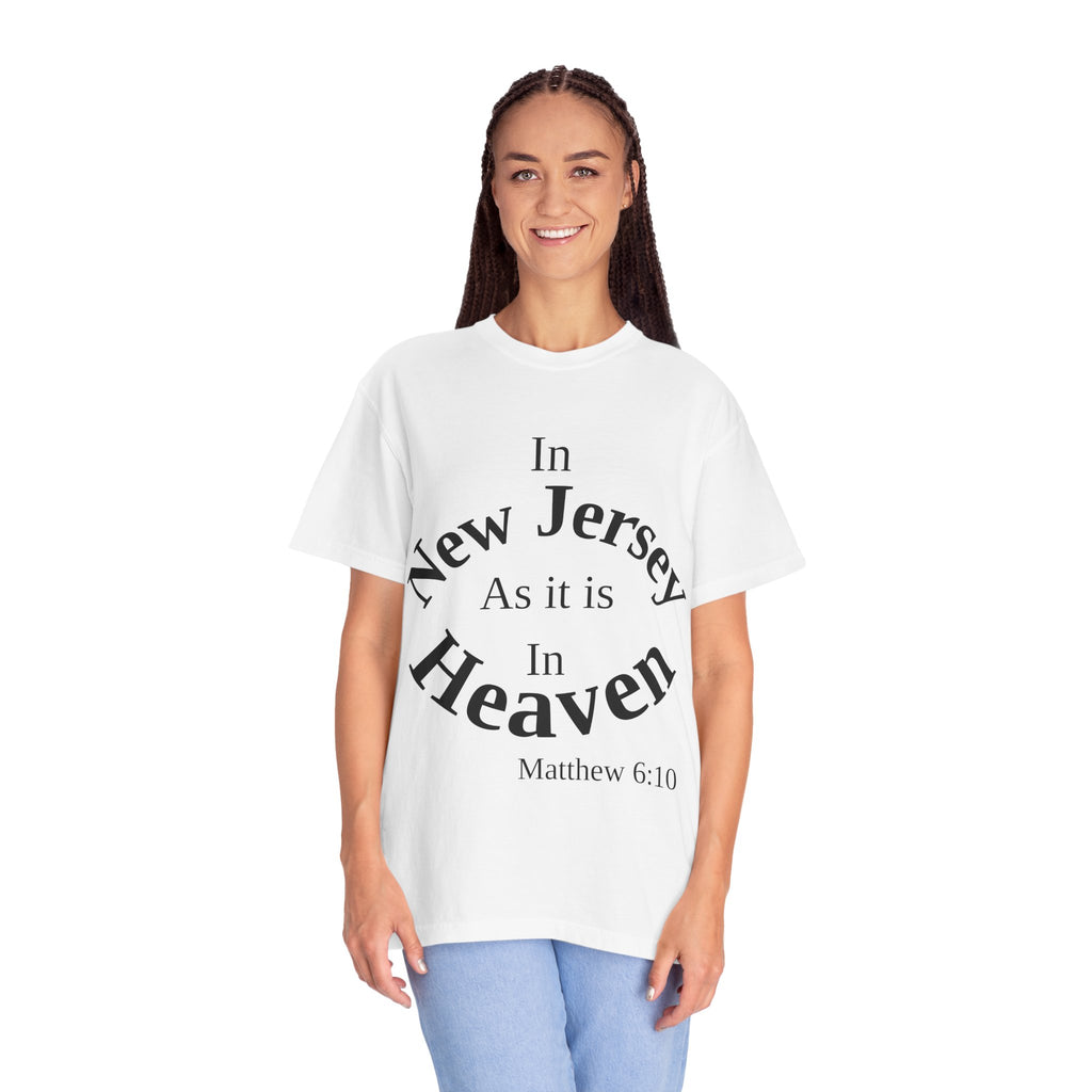 New Jersey Unisex T-Shirt, Matthew 6:10 Faith Apparel, Everyday Inspiration Tee, Home State Love Christian Clothing