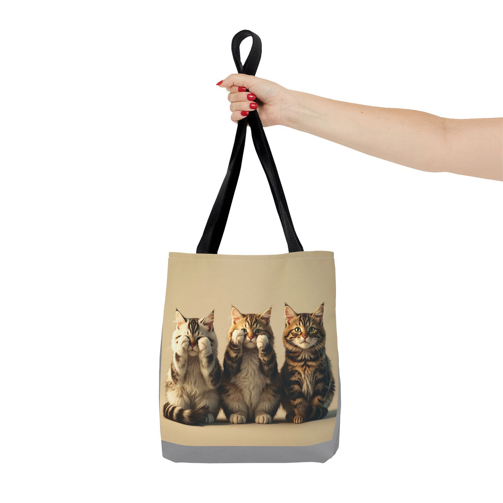 Tote Bag - Three Cats, Carry-All Shoulder Bag, Reusable Shopping Tote, Gift for Animal Lovers