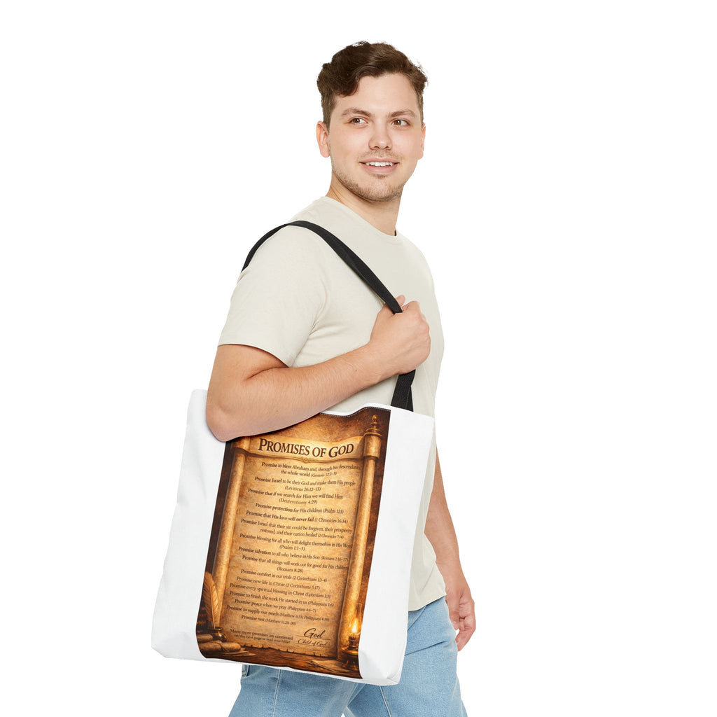 The Promises of God Tote Bag | Scripture Faith Design