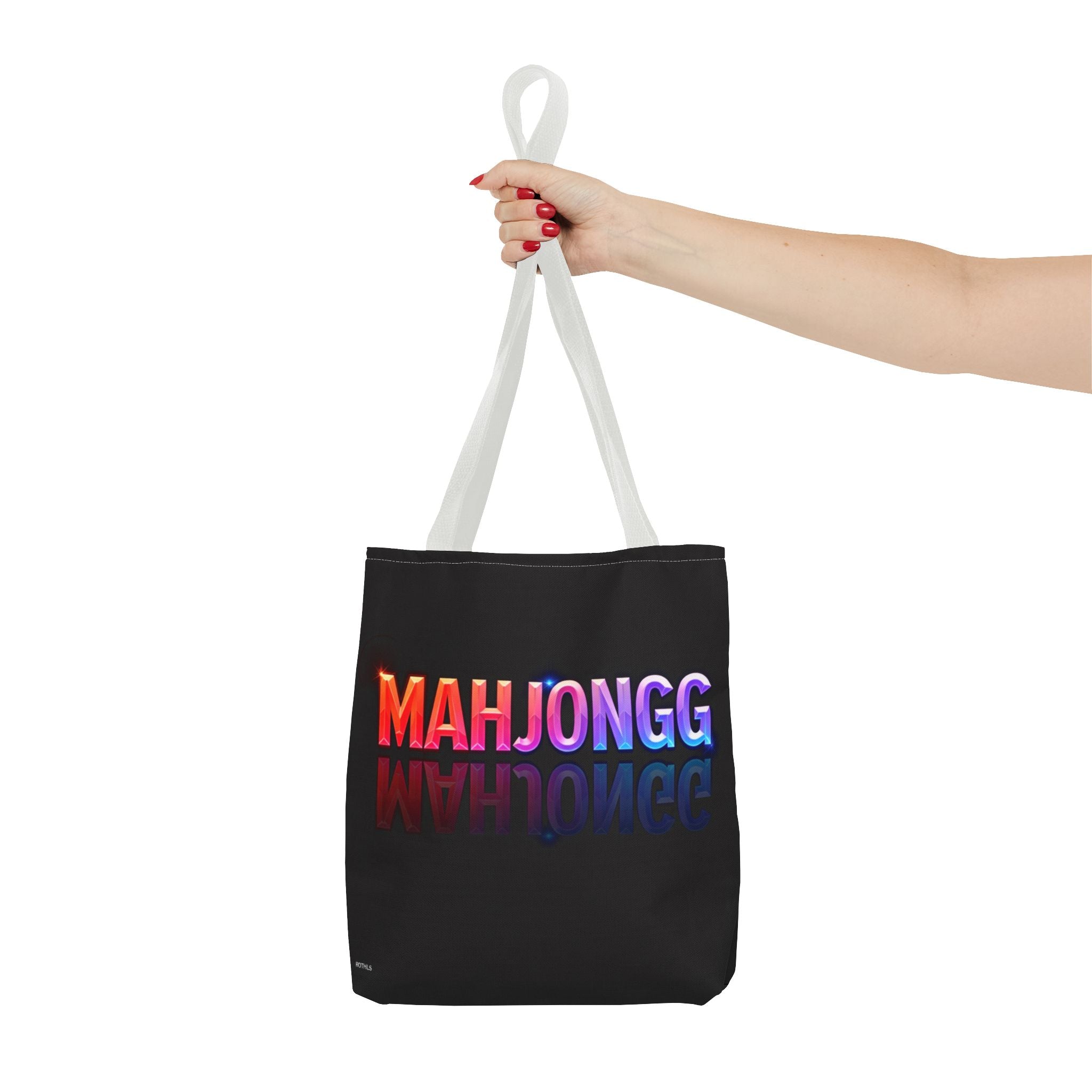 Black American Mahjongg Tiles Tote Bag | All-Over Print Tote