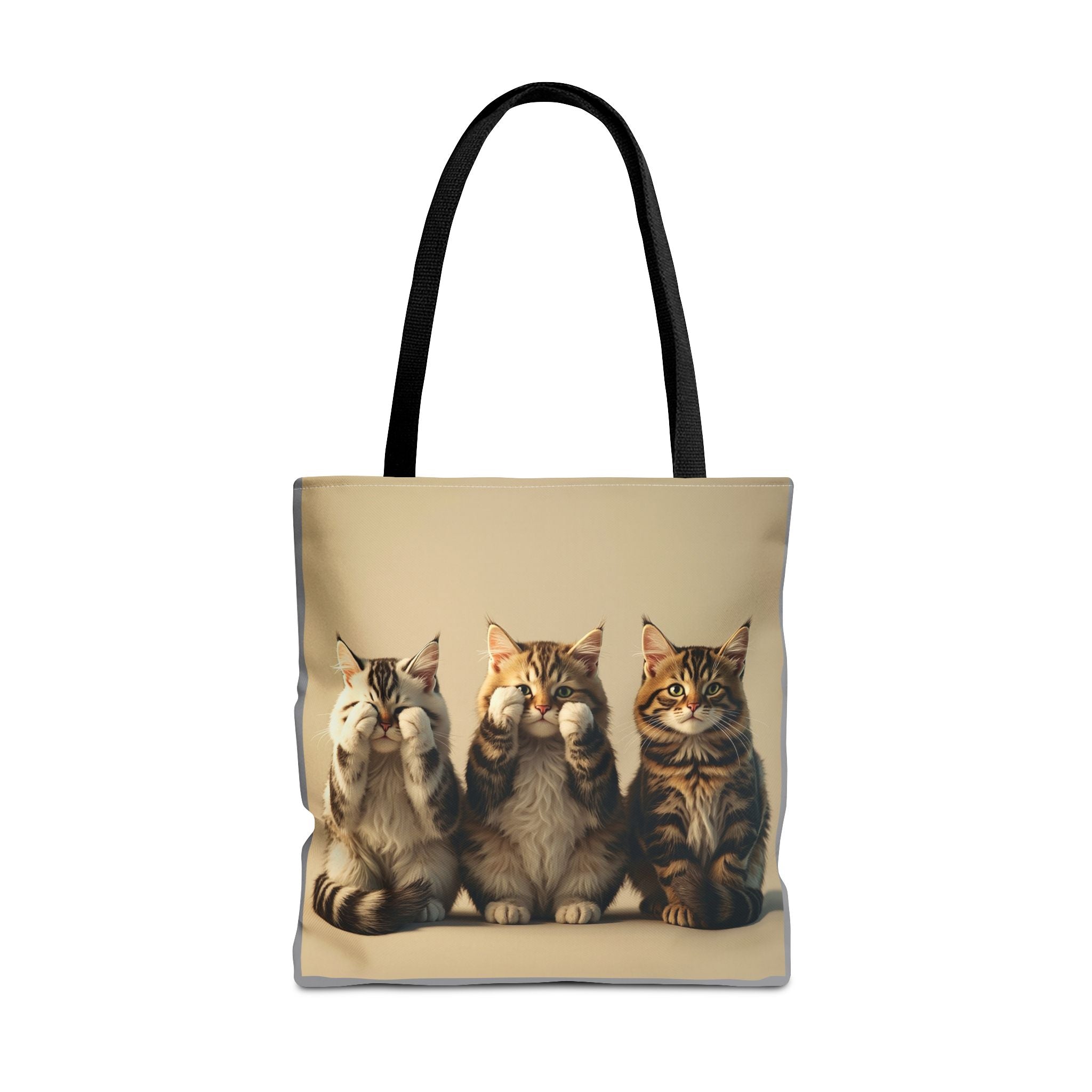 Tote Bag - Three Cats, Carry-All Shoulder Bag, Reusable Shopping Tote, Gift for Animal Lovers