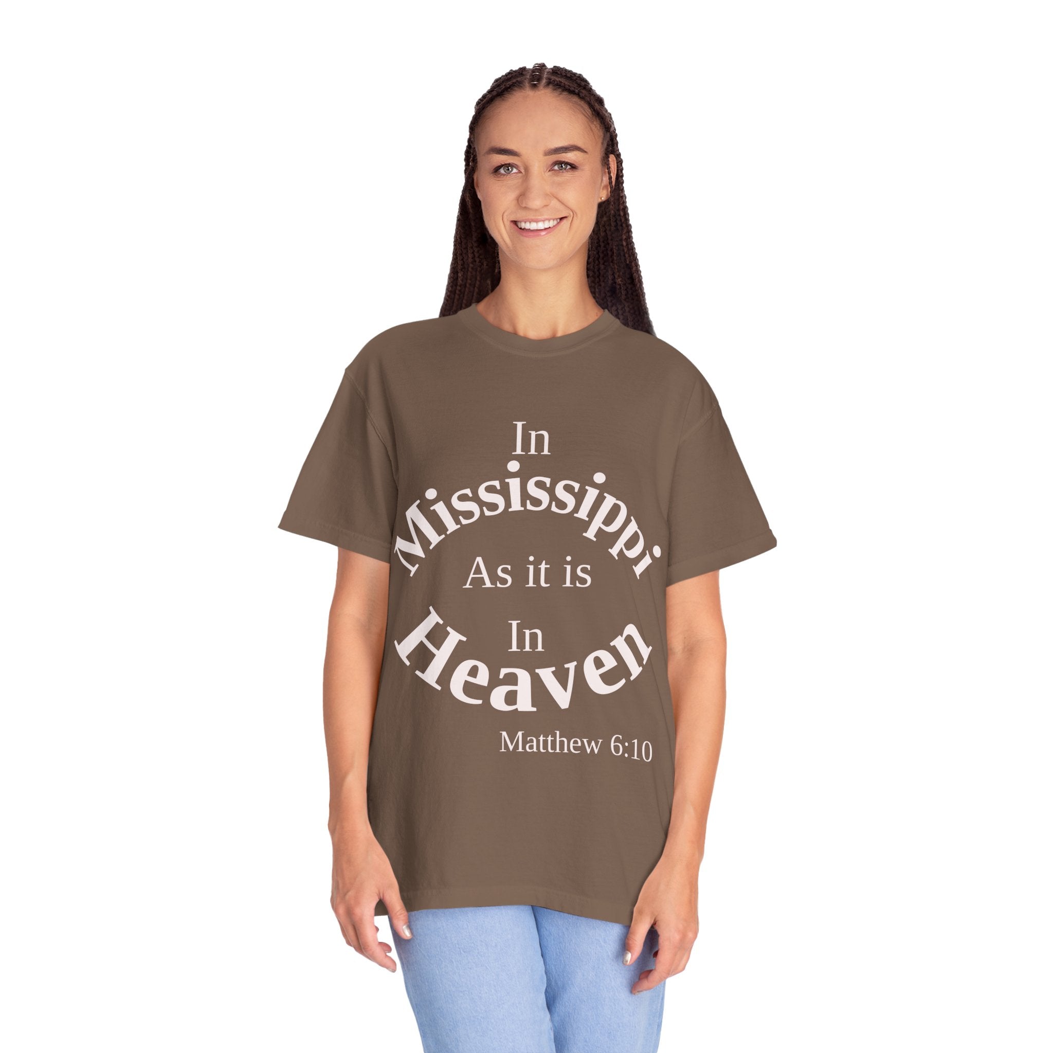Mississippi Unisex T-Shirt, Matthew 6:10 Faith Apparel, Everyday Inspiration Tee, Home State Love Christian Clothing