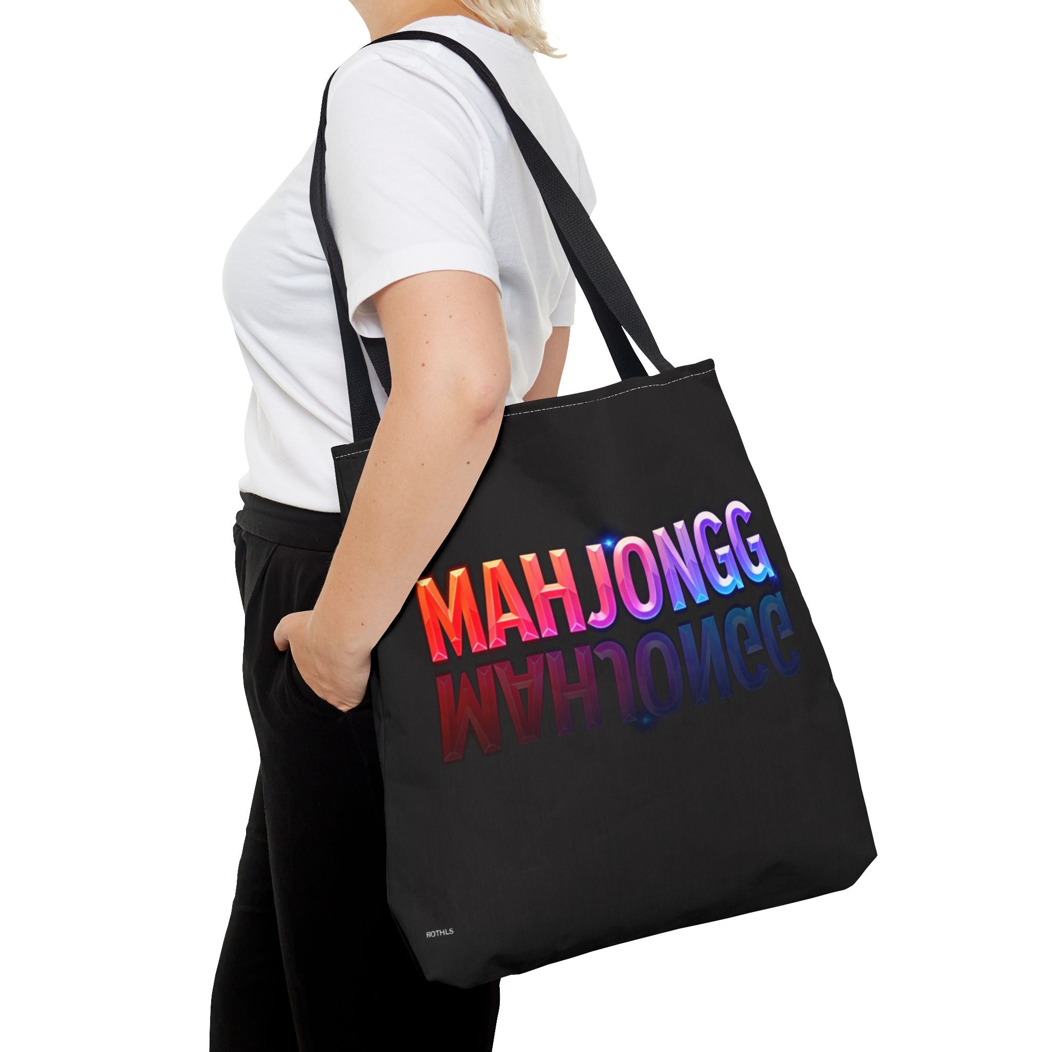 Black American Mahjongg Tiles Tote Bag | All-Over Print Tote
