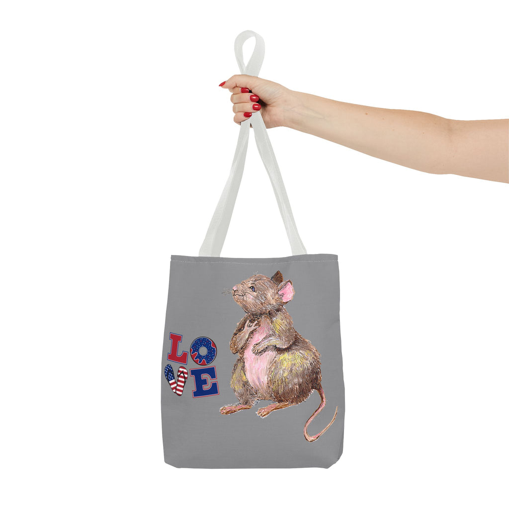 I Love You Mouse Patriotic LOVE Tote Bag | Mouse 1 AND Mouse 2 | All-Over Print