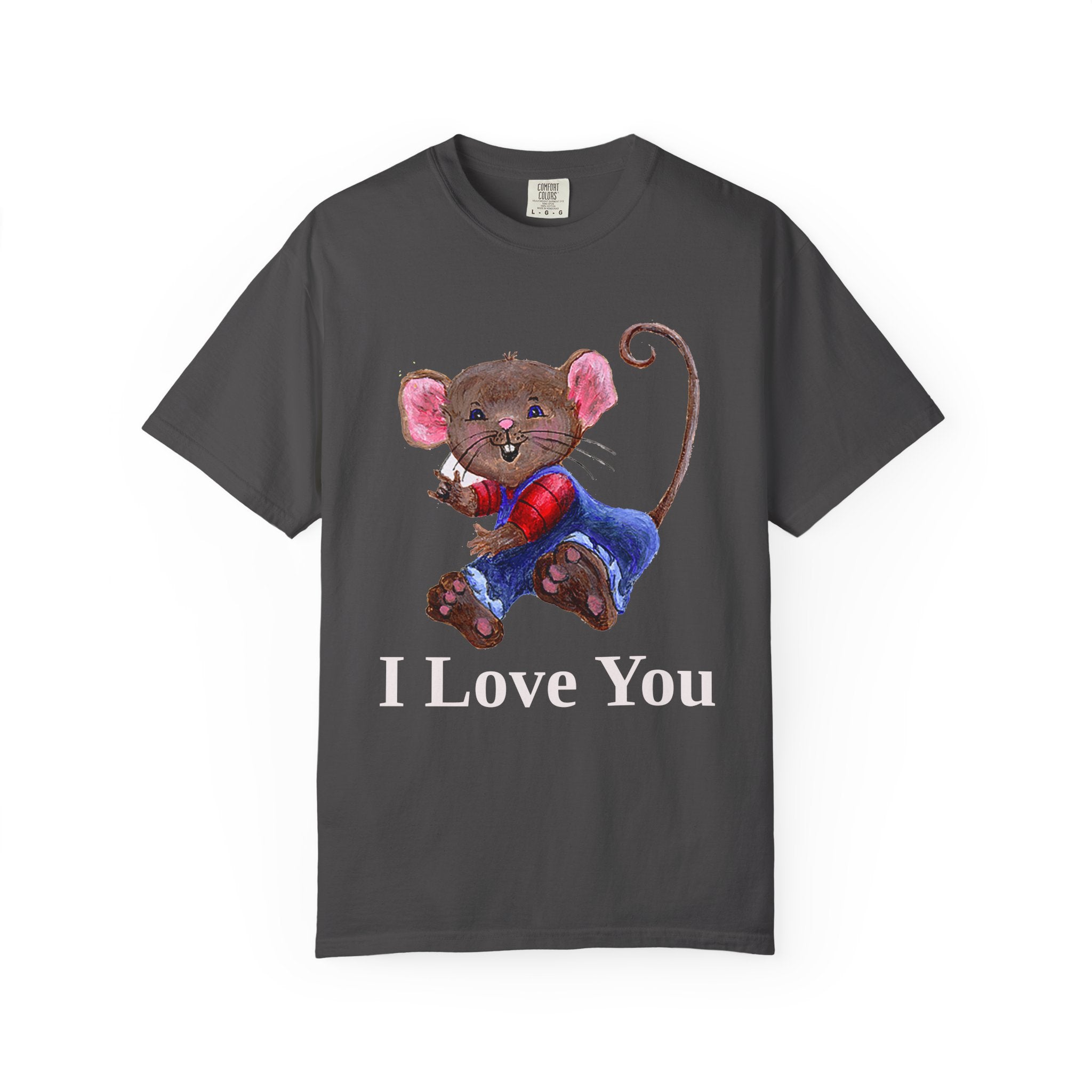 I Love You Mouse Version 2 Unisex T-shirt, Apparel, Clothing, Cute Mouse Tee, Christian Gift, Casual Top