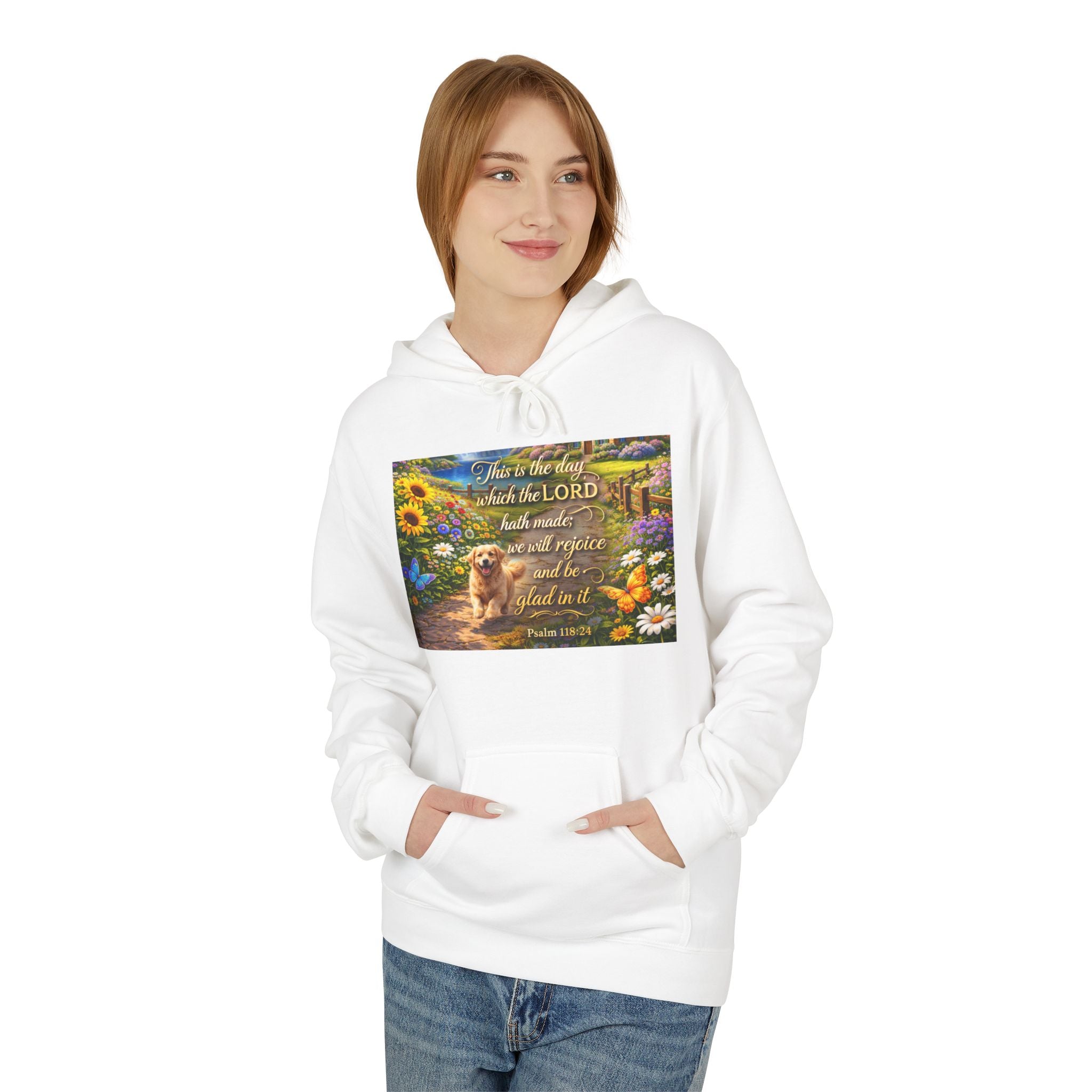 This Is the Day Which the Lord Hath Made Hoodie | Christian Scripture Faith Design