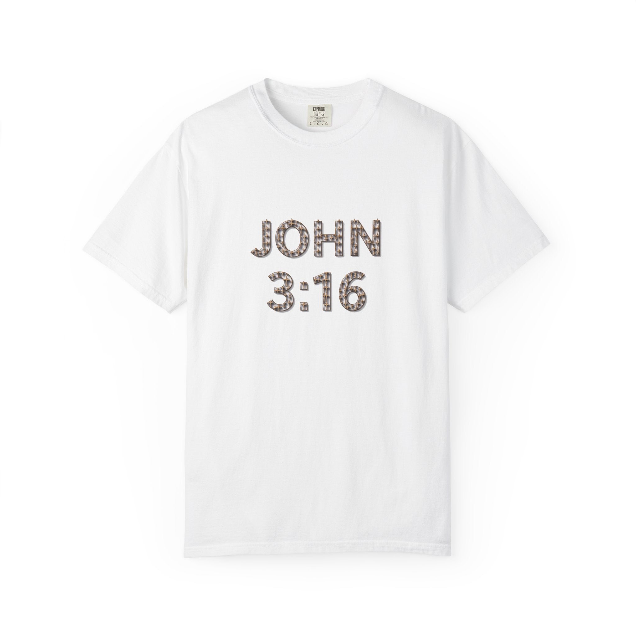 John 3:16 Scripture Cross T-shirt (Ver. 3) | Christian Bible Verse Tee