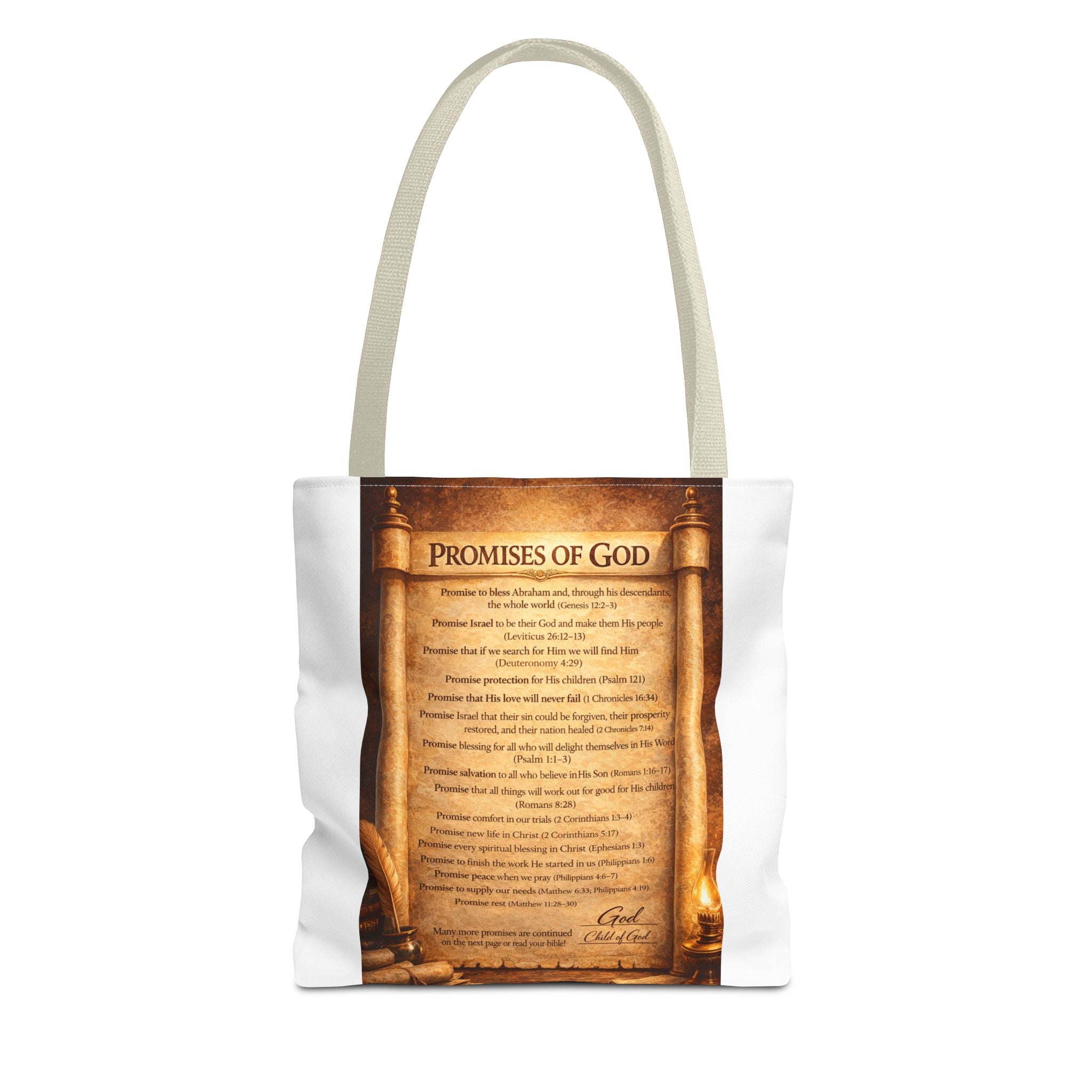 The Promises of God Tote Bag | Scripture Faith Design