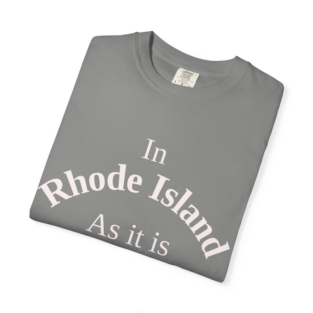 Rhode Island Unisex T-Shirt, Matthew 6:10 Faith Apparel, Everyday Inspiration Tee, Home State Love Christian Clothing