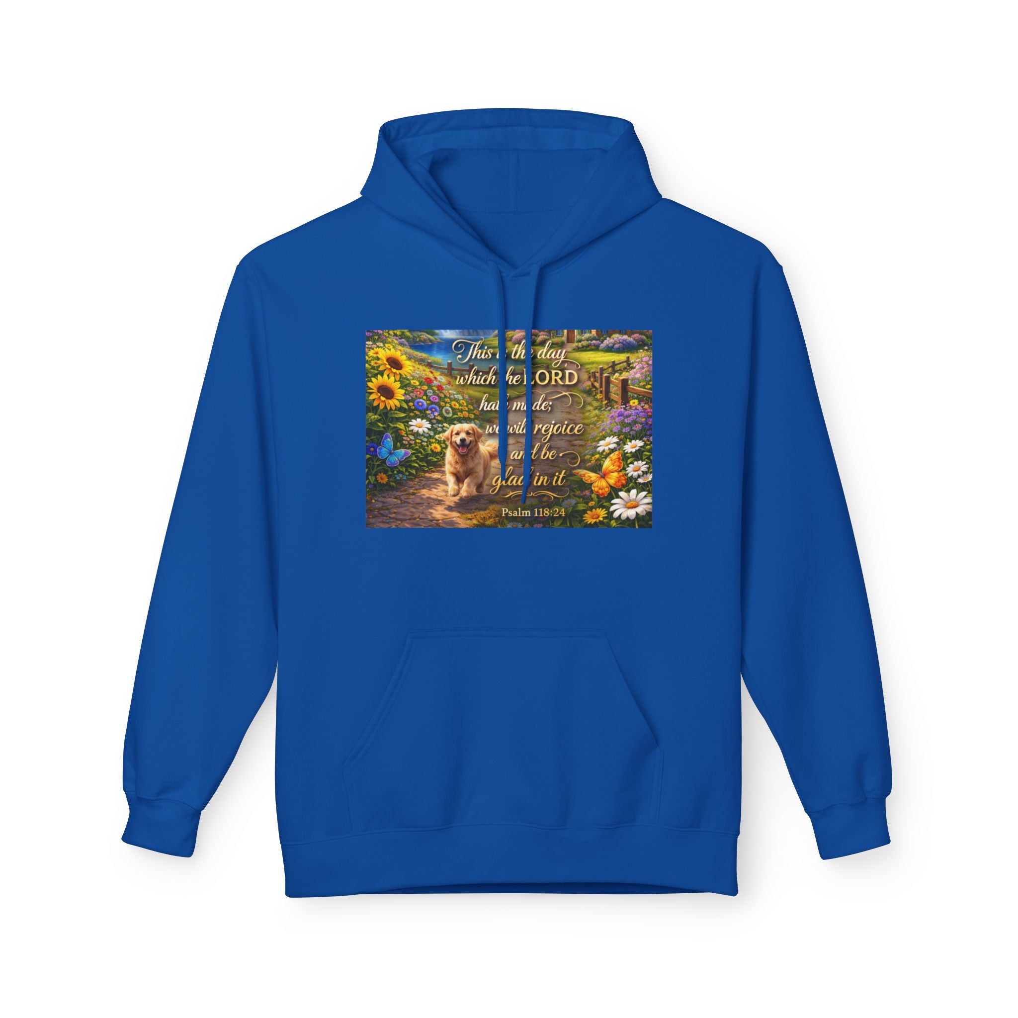 This Is the Day Which the Lord Hath Made Hoodie | Christian Scripture Faith Design
