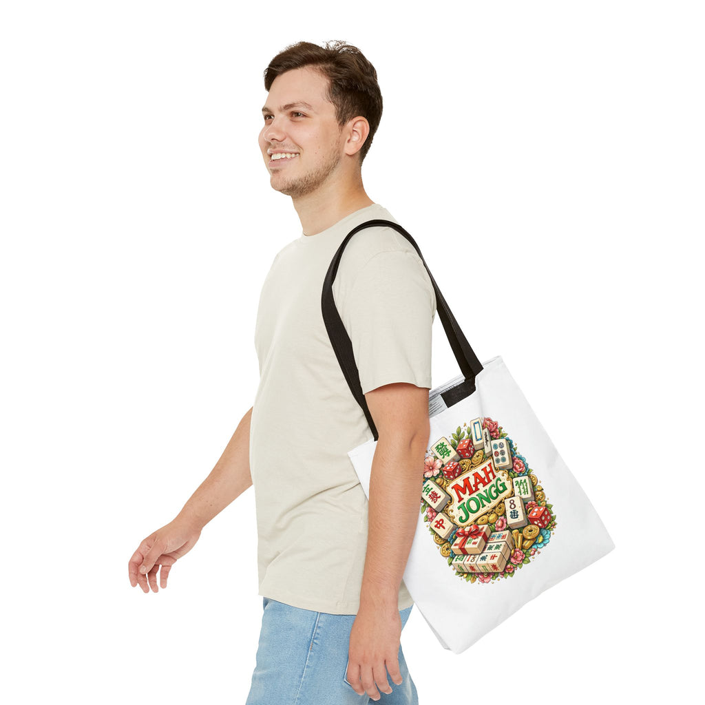 White American Mahjongg Tiles Tote Bag | All-Over Print Tote