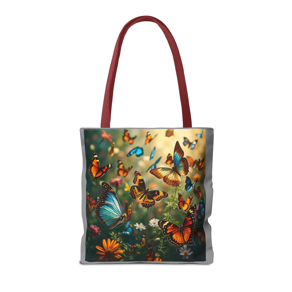 Butterfly Swam 2 Tote Bag - Floral Nature Garden Shopping Bag, Reusable Canvas Handbag, Eco-Friendly Market Tote, Gift for Her, Spring