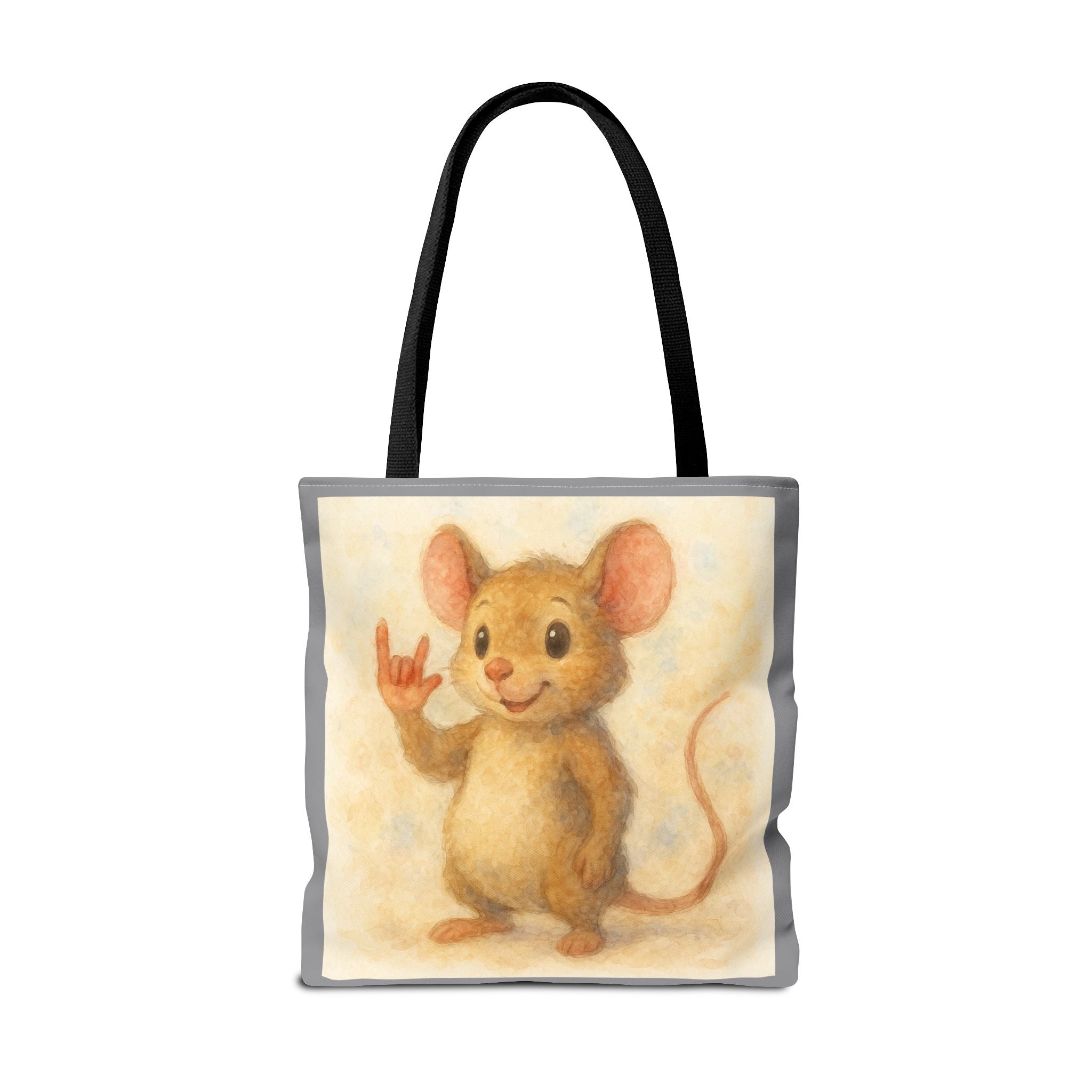 Tote Bag - Mouse 3 I Love You, Cute Animal Print, Carry-All Shoulder Bag, Reusable Shopping Tote, Gift for Animal Lovers