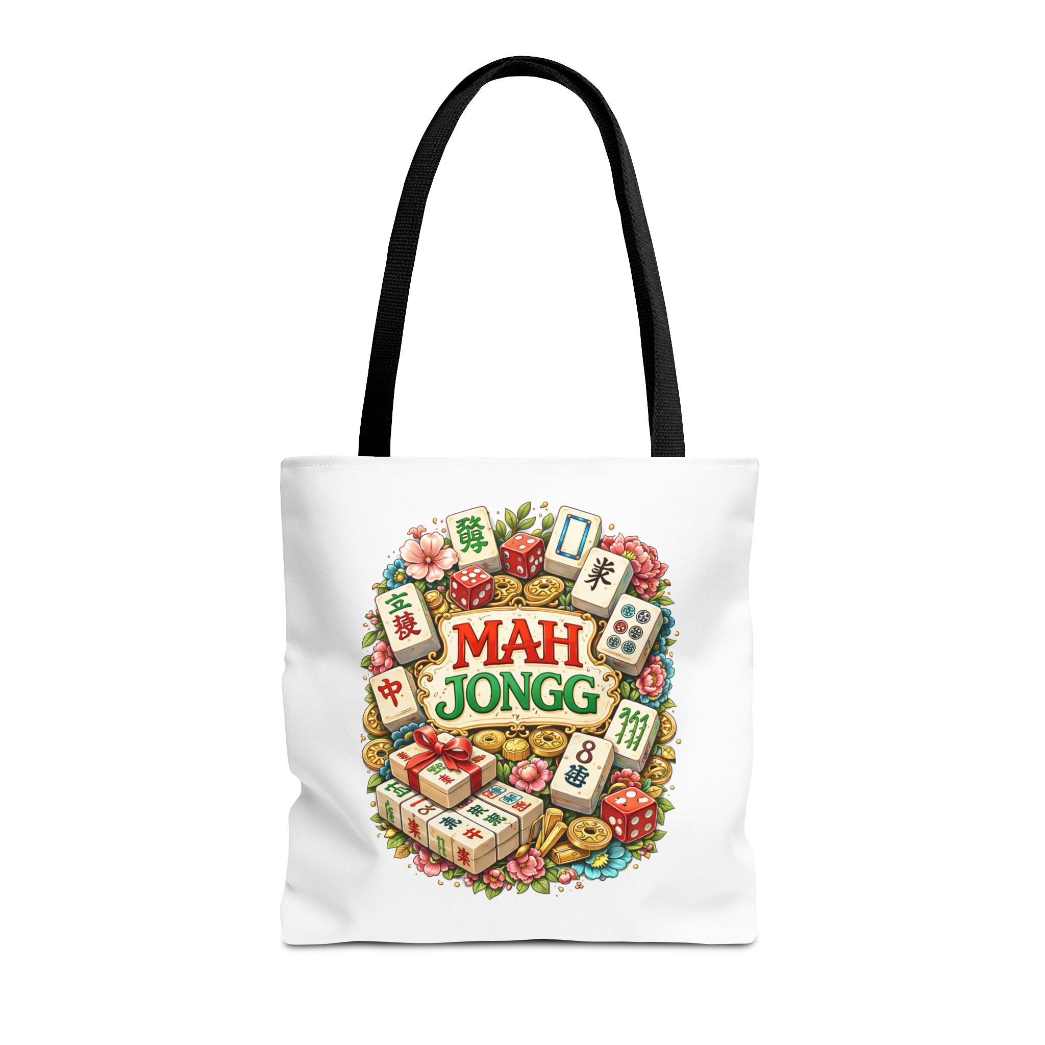 White American Mahjongg Tiles Tote Bag | All-Over Print Tote