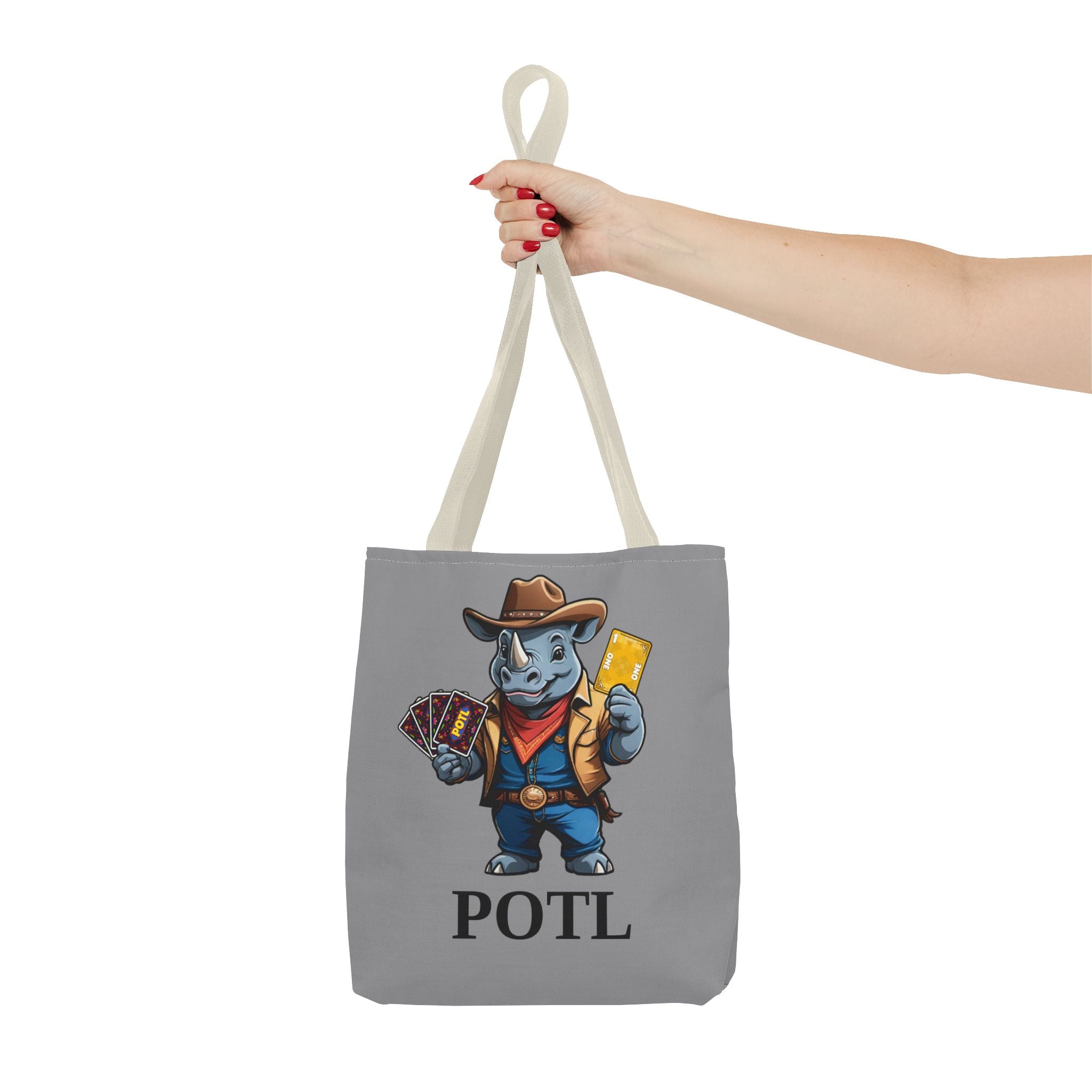 POTL Rhino Cowboy Mascot Tote Bag