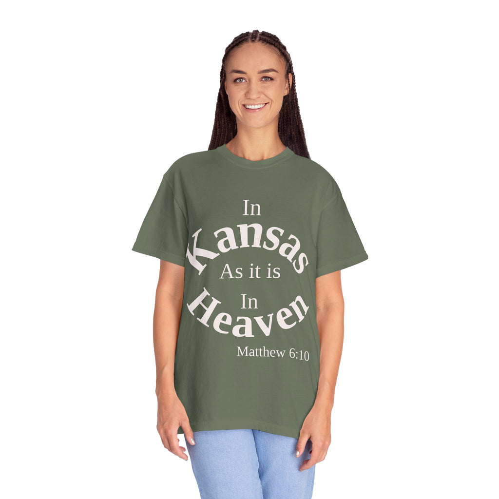Kansas Unisex T-Shirt, Matthew 6:10 Faith Apparel, Everyday Inspiration Tee, Home State Love Christian Clothing