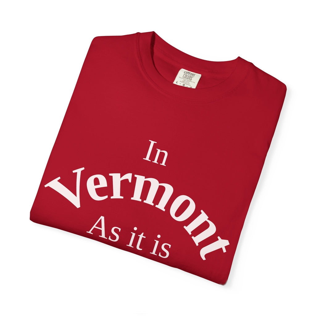 Vermont Unisex T-Shirt, Matthew 6:10 Faith Apparel, Everyday Inspiration Tee, Home State Love Christian Clothing