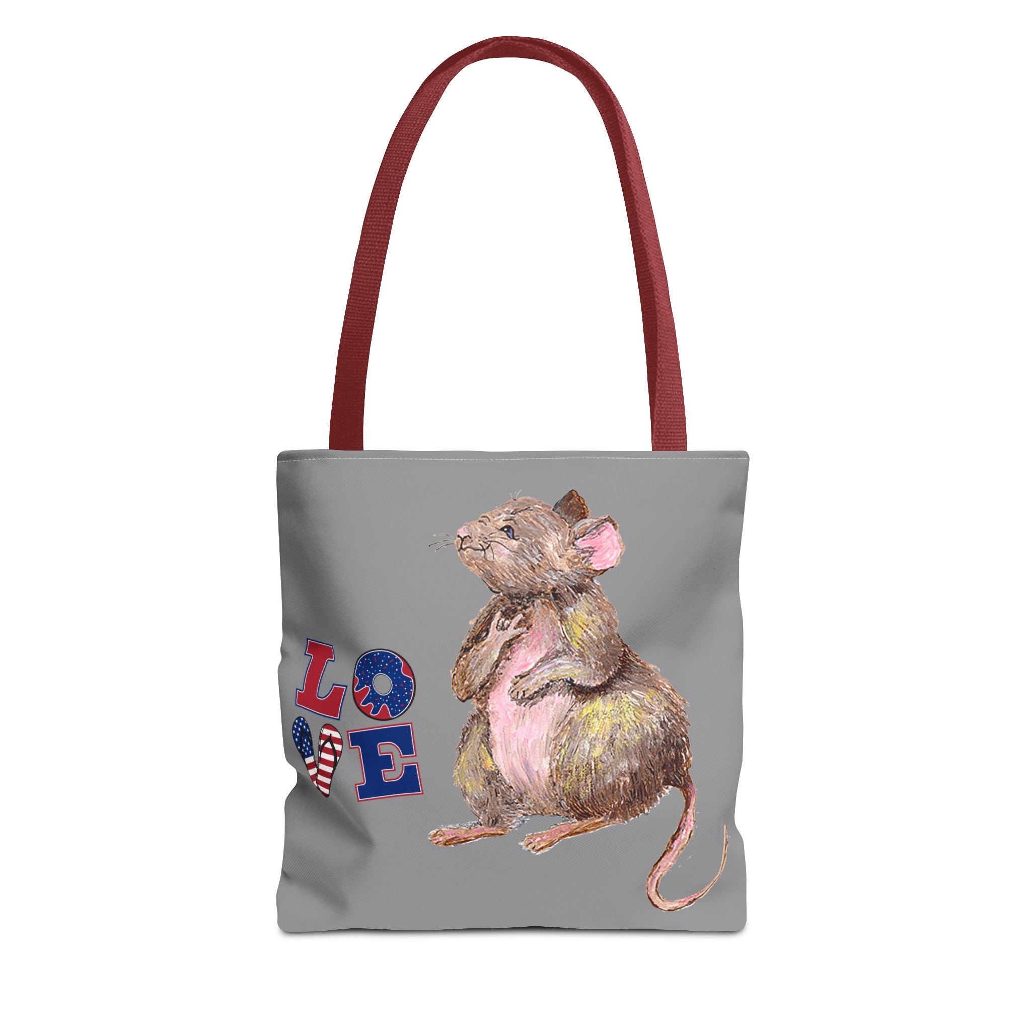 I Love You Mouse Patriotic LOVE Tote Bag | Mouse 1 | All-Over Print