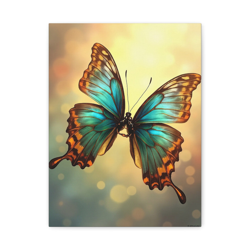 Canvas Art, Butterfly Hugging, Stretched Canvas Print Wall Decor, Unique Gift Idea