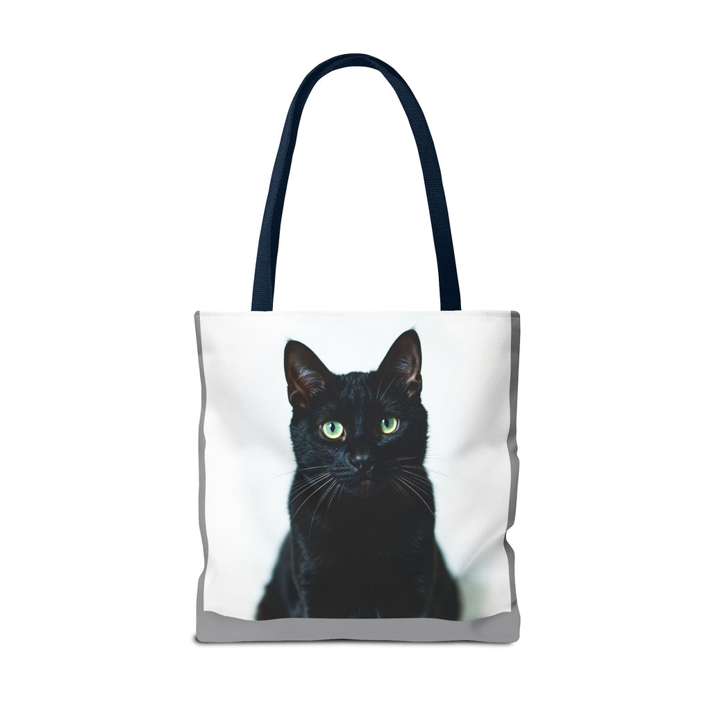 Tote Bag - Black Cat, Carry-All Shoulder Bag, Reusable Shopping Tote, Gift for Animal Lovers