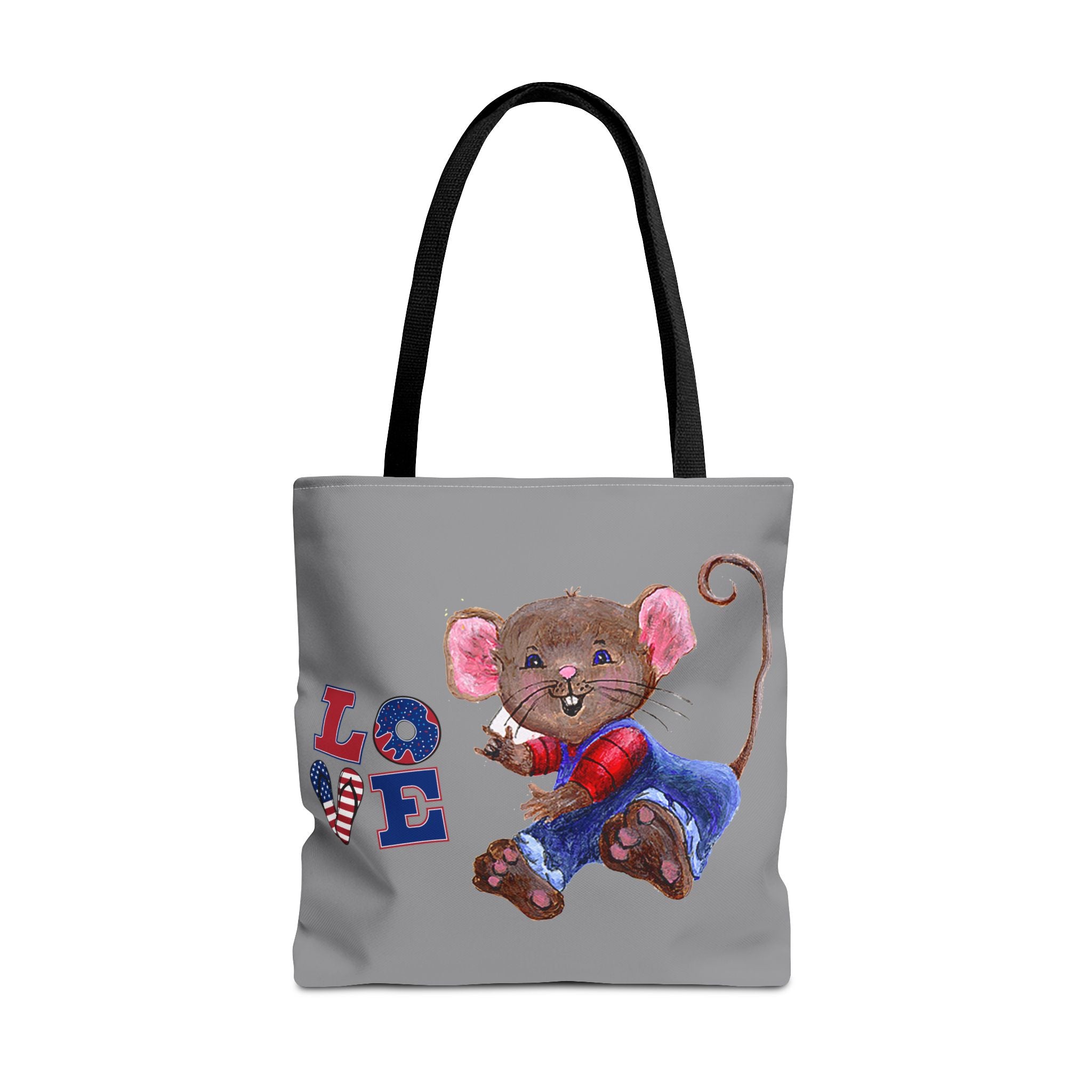I Love You Mouse Patriotic LOVE Tote Bag | Mouse 2 | All-Over Print