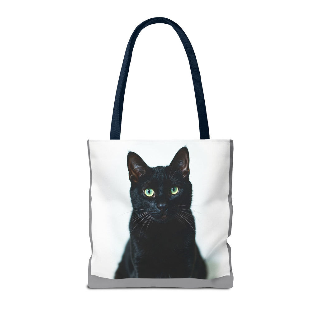 Tote Bag - Black Cat, Carry-All Shoulder Bag, Reusable Shopping Tote, Gift for Animal Lovers