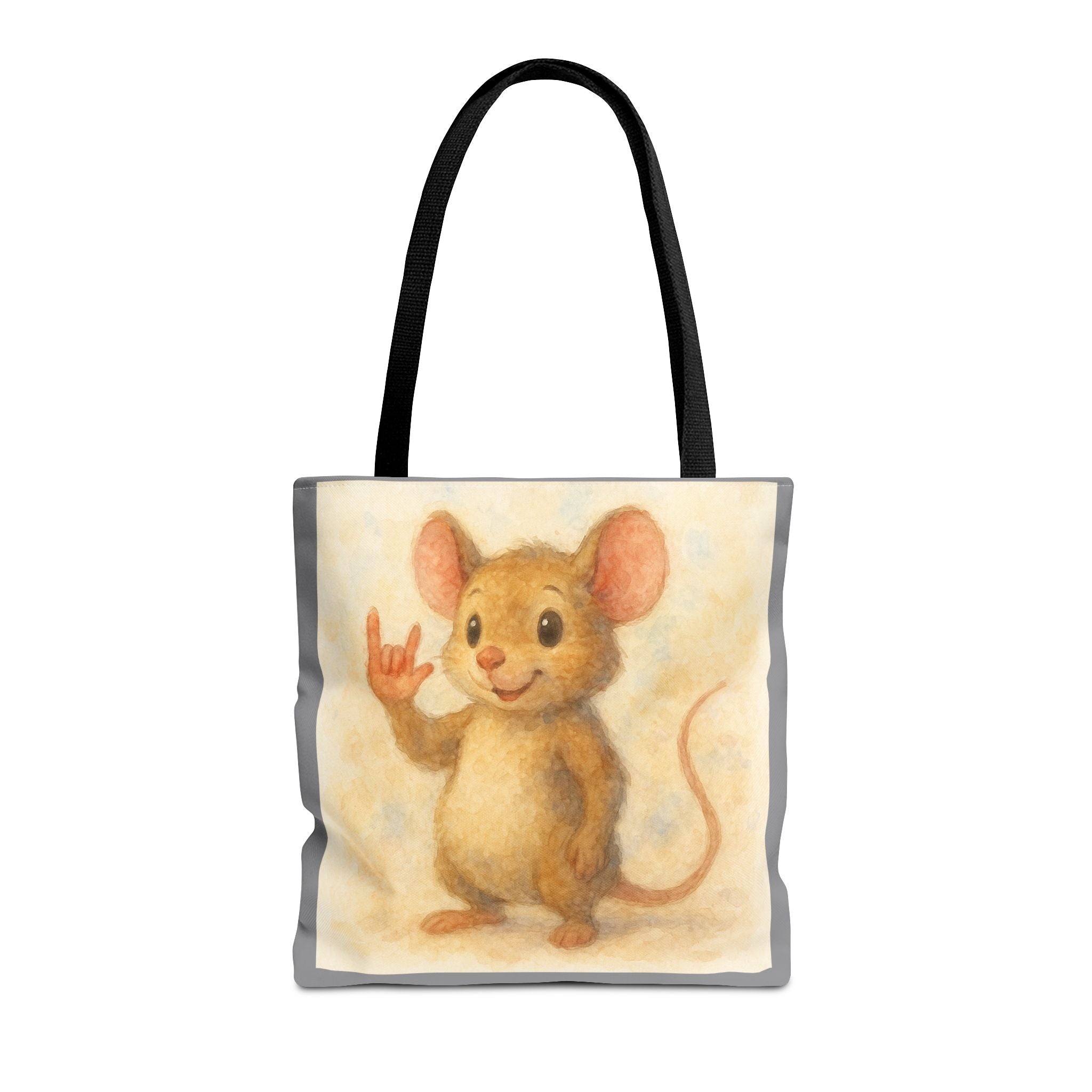 Tote Bag - Mouse 3 I Love You, Cute Animal Print, Carry-All Shoulder Bag, Reusable Shopping Tote, Gift for Animal Lovers