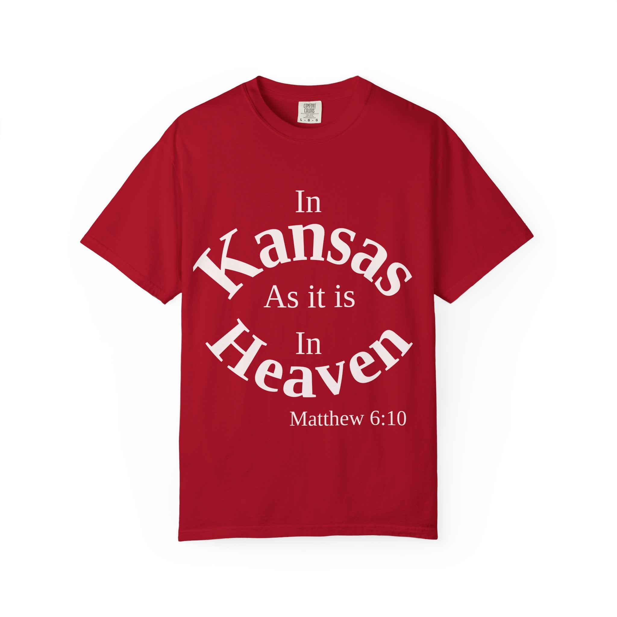 Kansas Unisex T-Shirt, Matthew 6:10 Faith Apparel, Everyday Inspiration Tee, Home State Love Christian Clothing