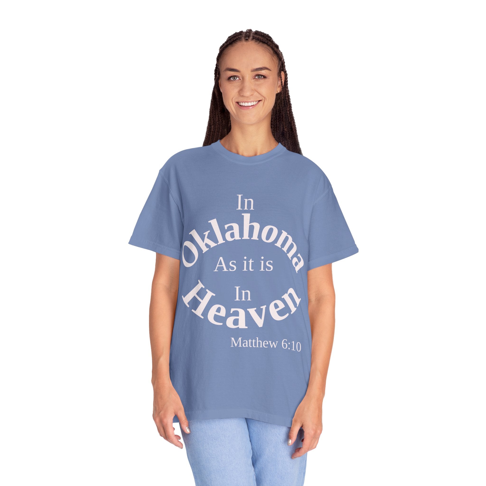 Oklahoma Unisex T-Shirt, Matthew 6:10 Faith Apparel, Everyday Inspiration Tee, Home State Love Christian Clothing