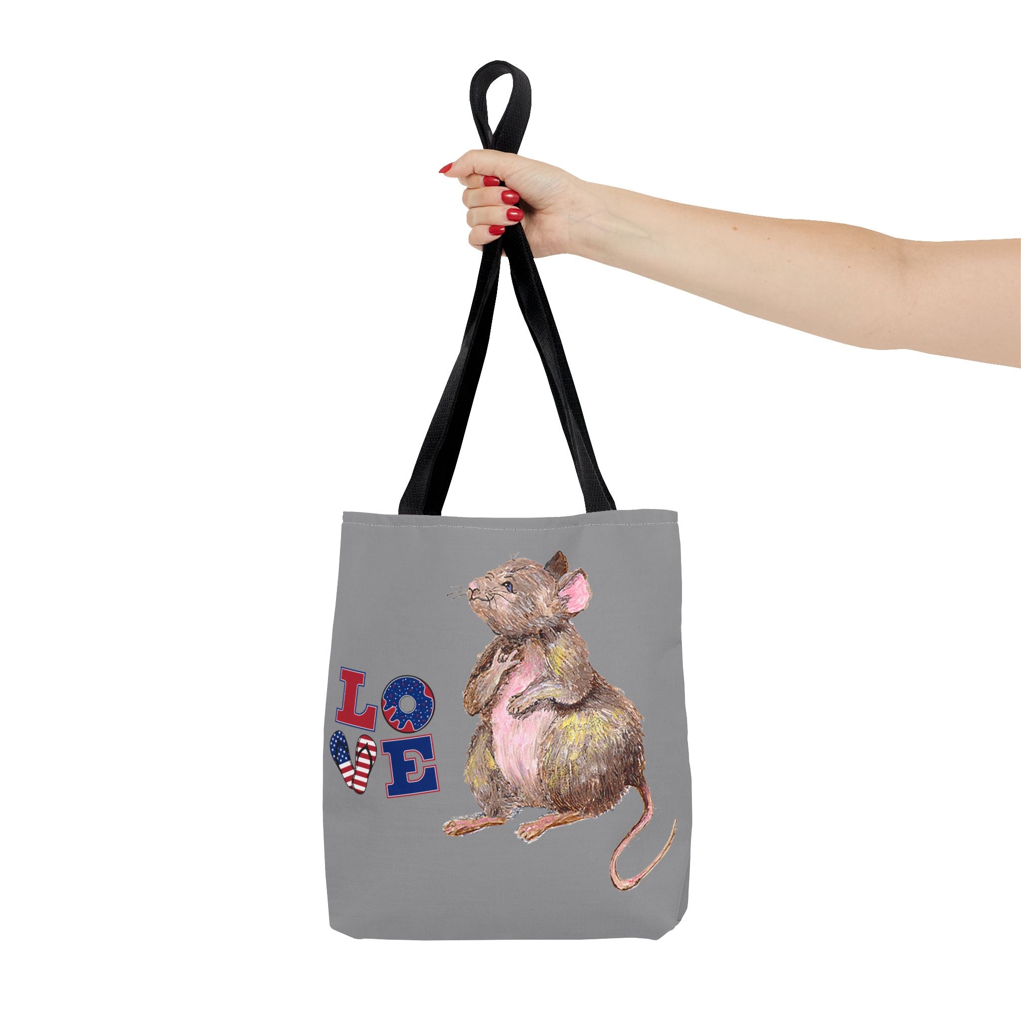 I Love You Mouse Patriotic LOVE Tote Bag | Mouse 1 | All-Over Print