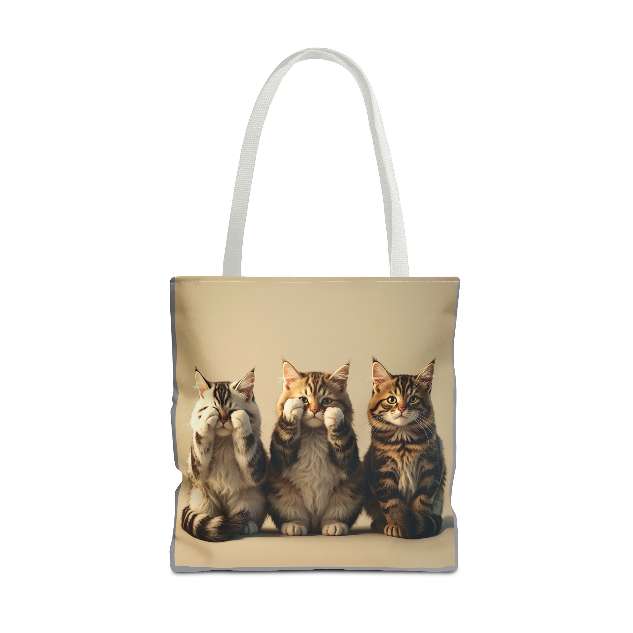 Tote Bag - Three Cats, Carry-All Shoulder Bag, Reusable Shopping Tote, Gift for Animal Lovers