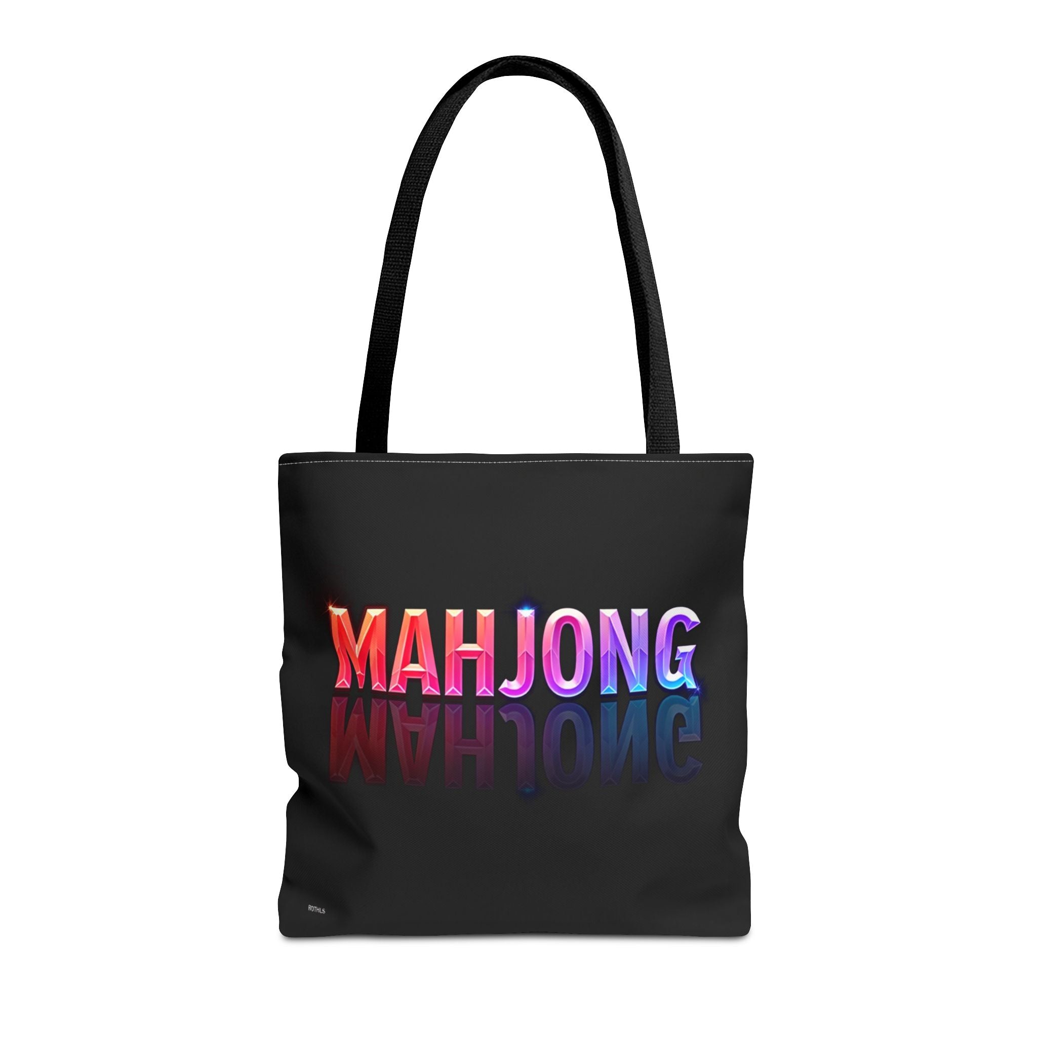 Black Mahjong Tiles Tote Bag | All-Over Print Tote