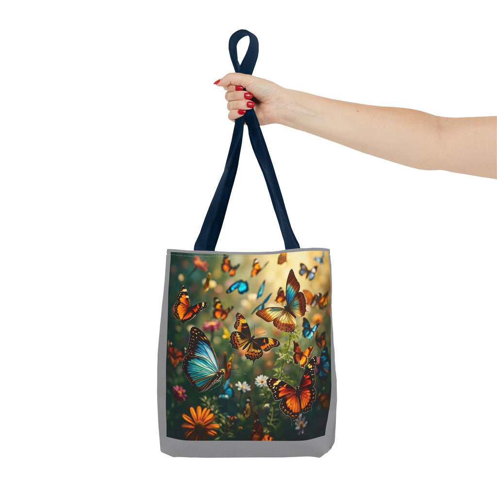 Butterfly Swam 2 Tote Bag - Floral Nature Garden Shopping Bag, Reusable Canvas Handbag, Eco-Friendly Market Tote, Gift for Her, Spring