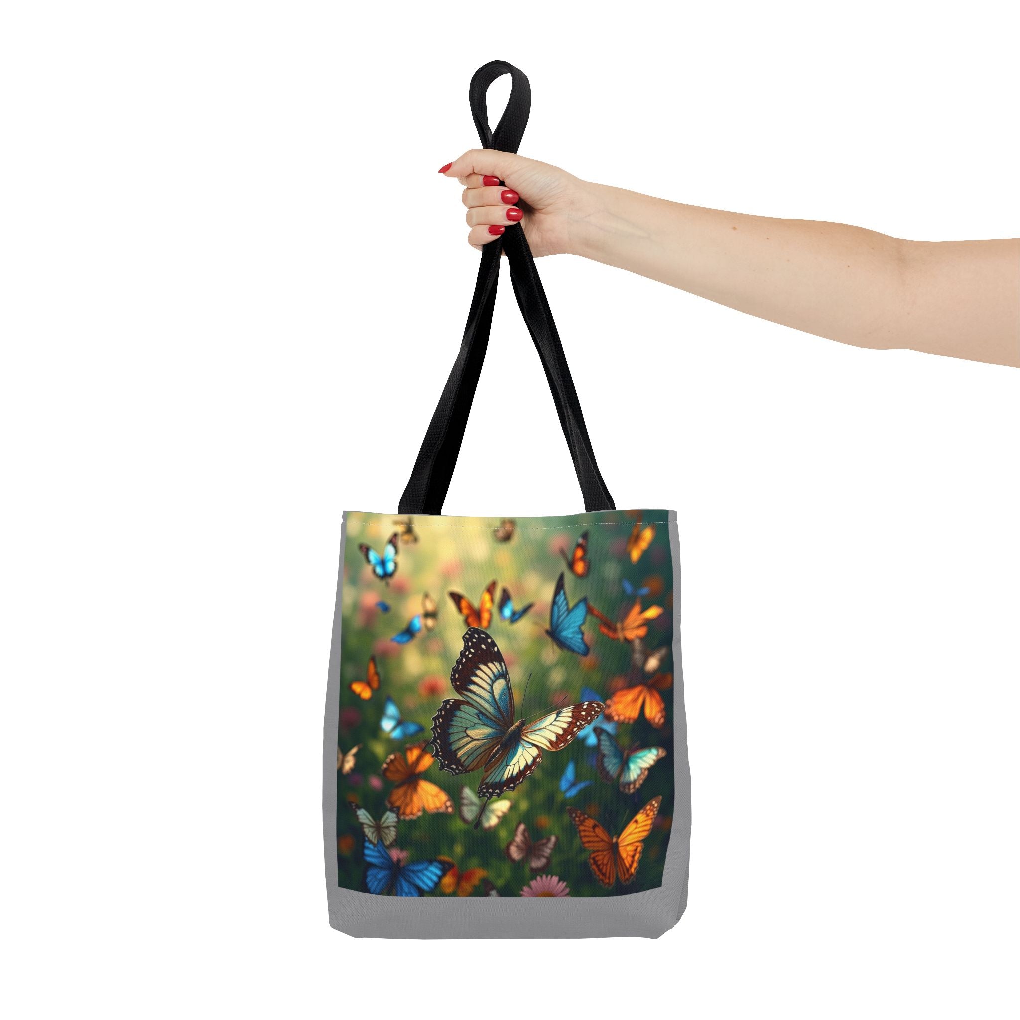 Butterfly Swam 1 Tote Bag - Floral Nature Garden Shopping Bag, Reusable Canvas Handbag, Eco-Friendly Market Tote, Gift for Her, Spring