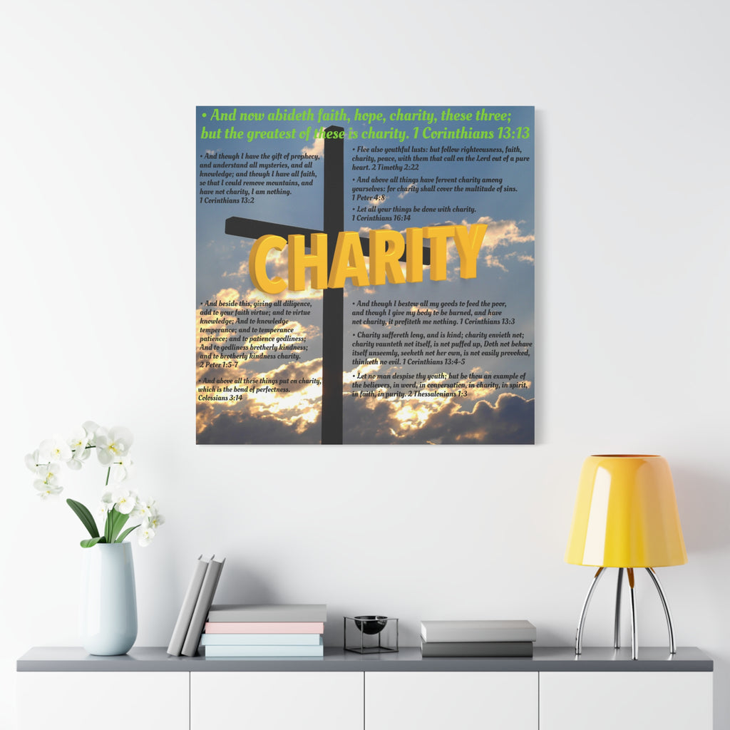 Charity Set 3 of 3 Canvas Art, Stretched Canvas Print Wall Decor, Unique Gift Idea