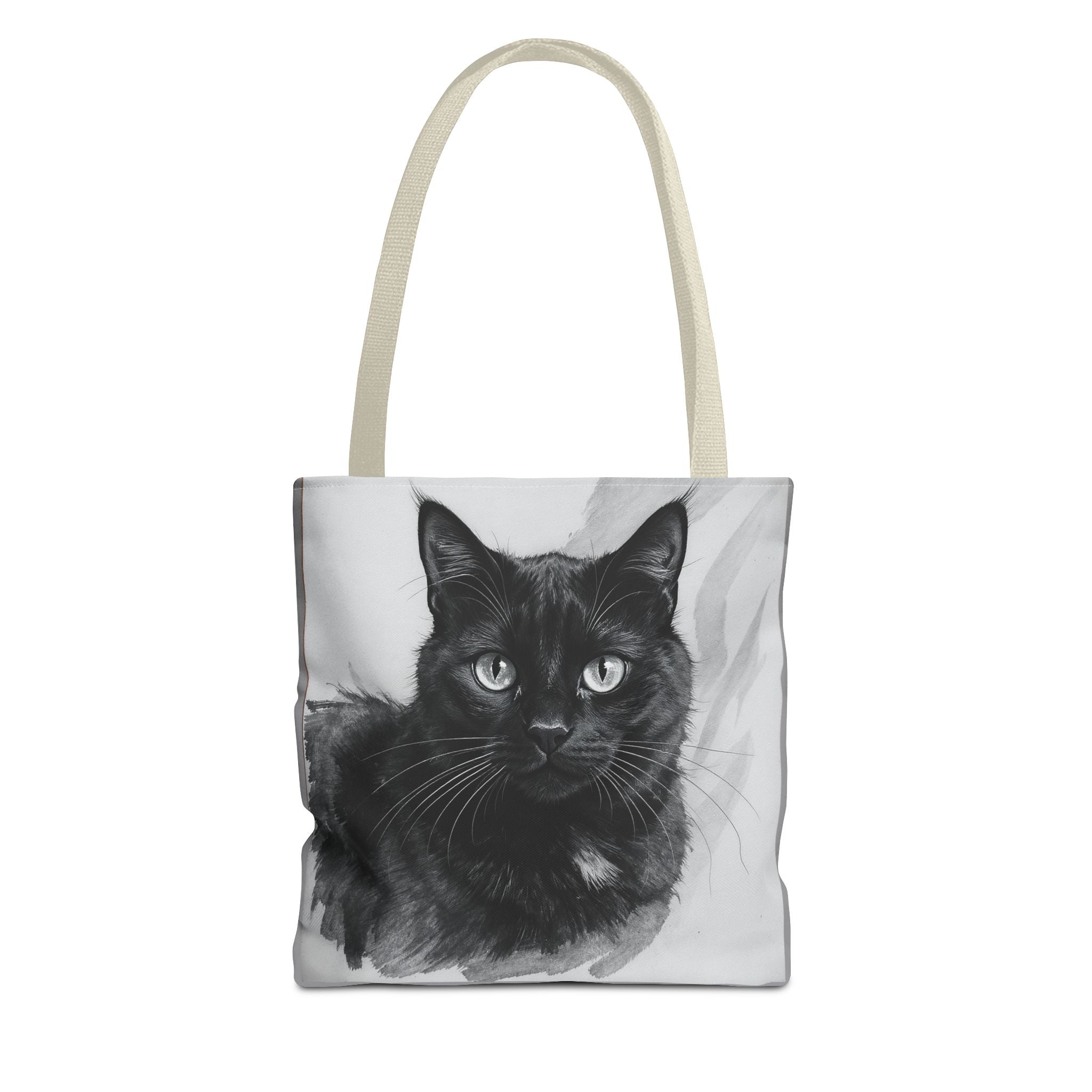 Tote Bag - Charcoal Cat, Carry-All Shoulder Bag, Reusable Shopping Tote, Gift for Animal Lovers