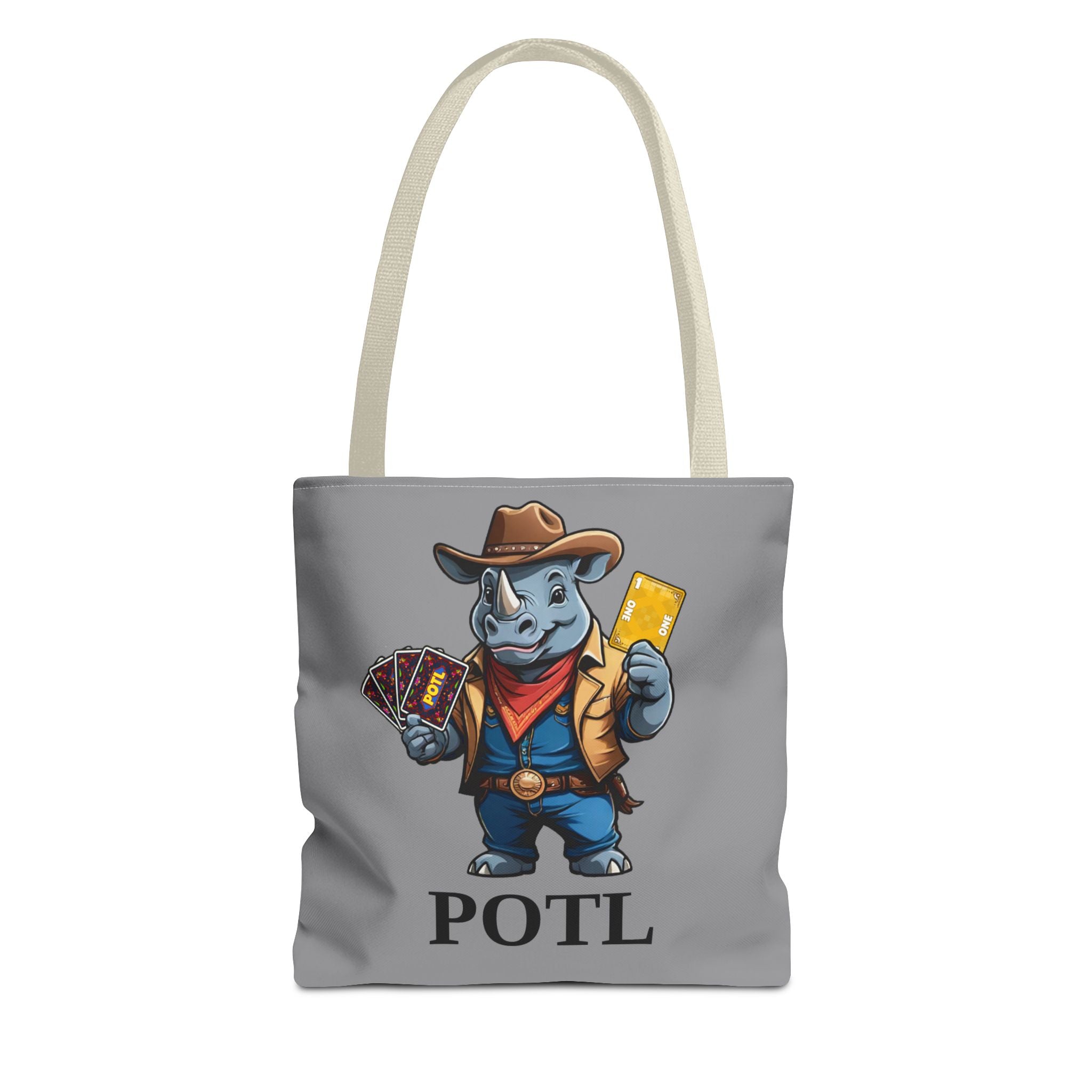 POTL Rhino Cowboy Mascot Tote Bag