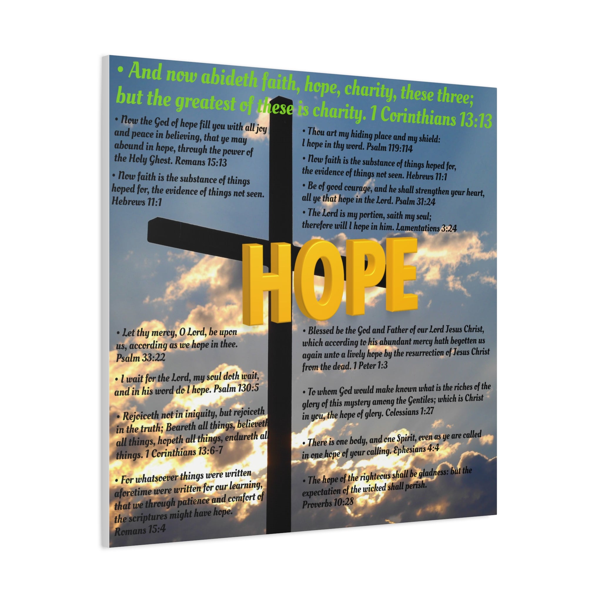 Hope Set 2 of 3 Canvas Art, Stretched Canvas Print Wall Decor, Unique Gift Idea