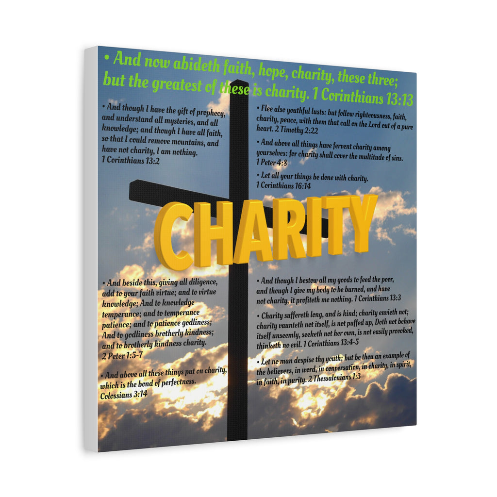 Charity Set 3 of 3 Canvas Art, Stretched Canvas Print Wall Decor, Unique Gift Idea